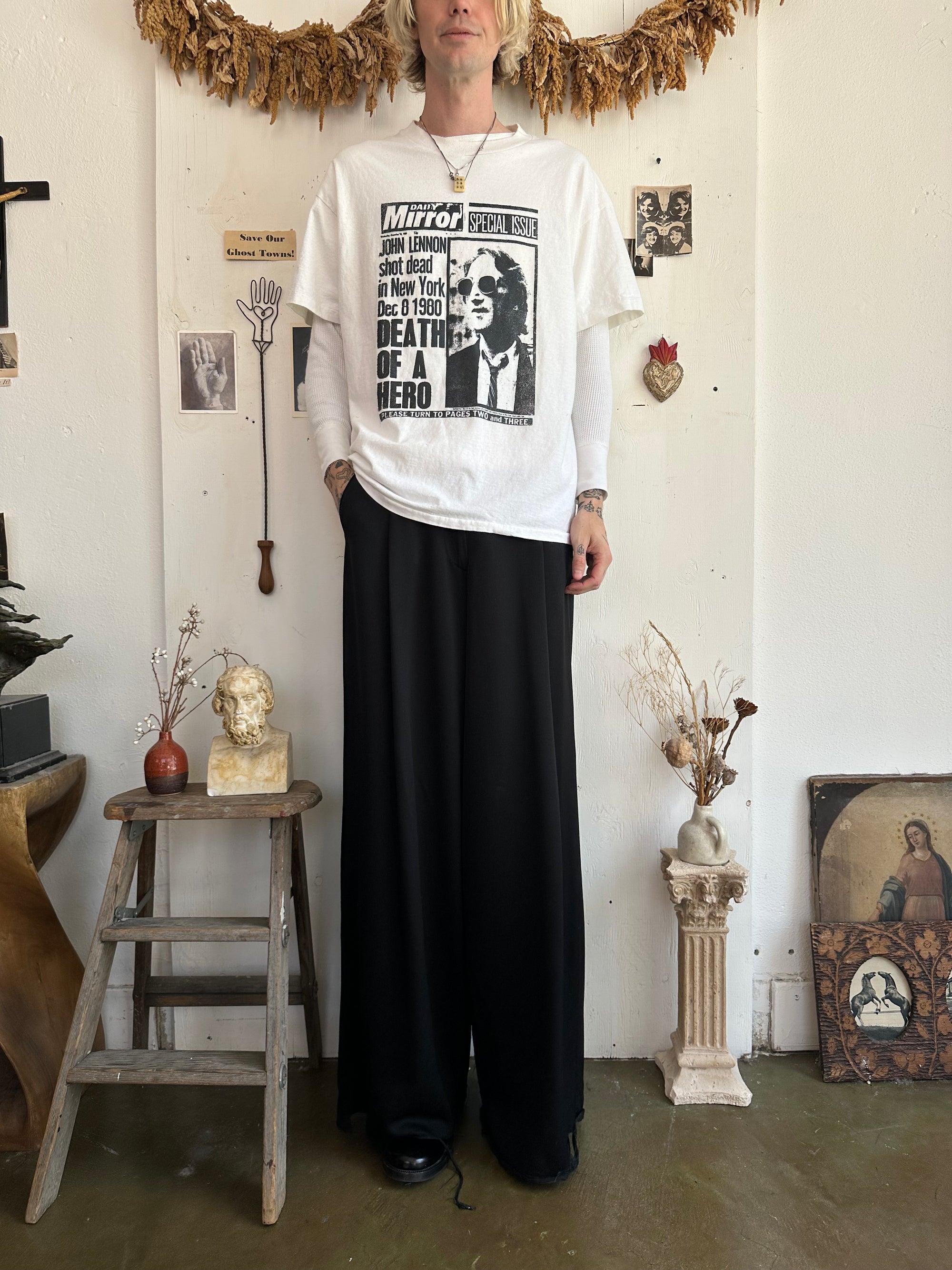 1990s John Lennon’s Death Tabloid Tee