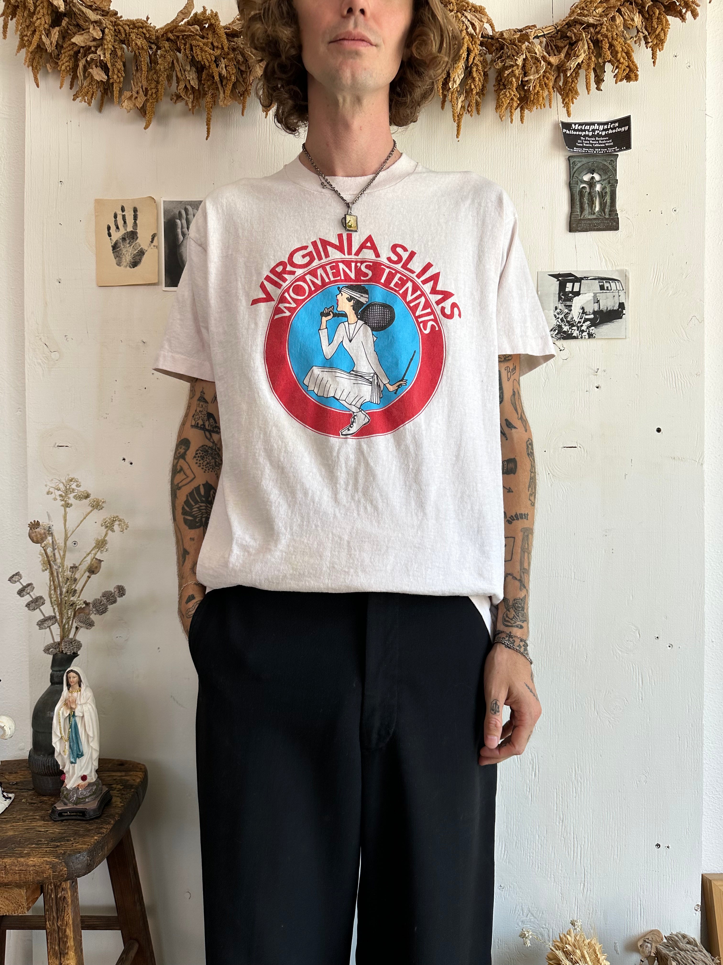 1990s Virginia Slims Tennis T-Shirt (XL/XXL)