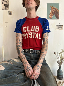 1940s Paper Thin Rayon Club Crystal Jersey (M)