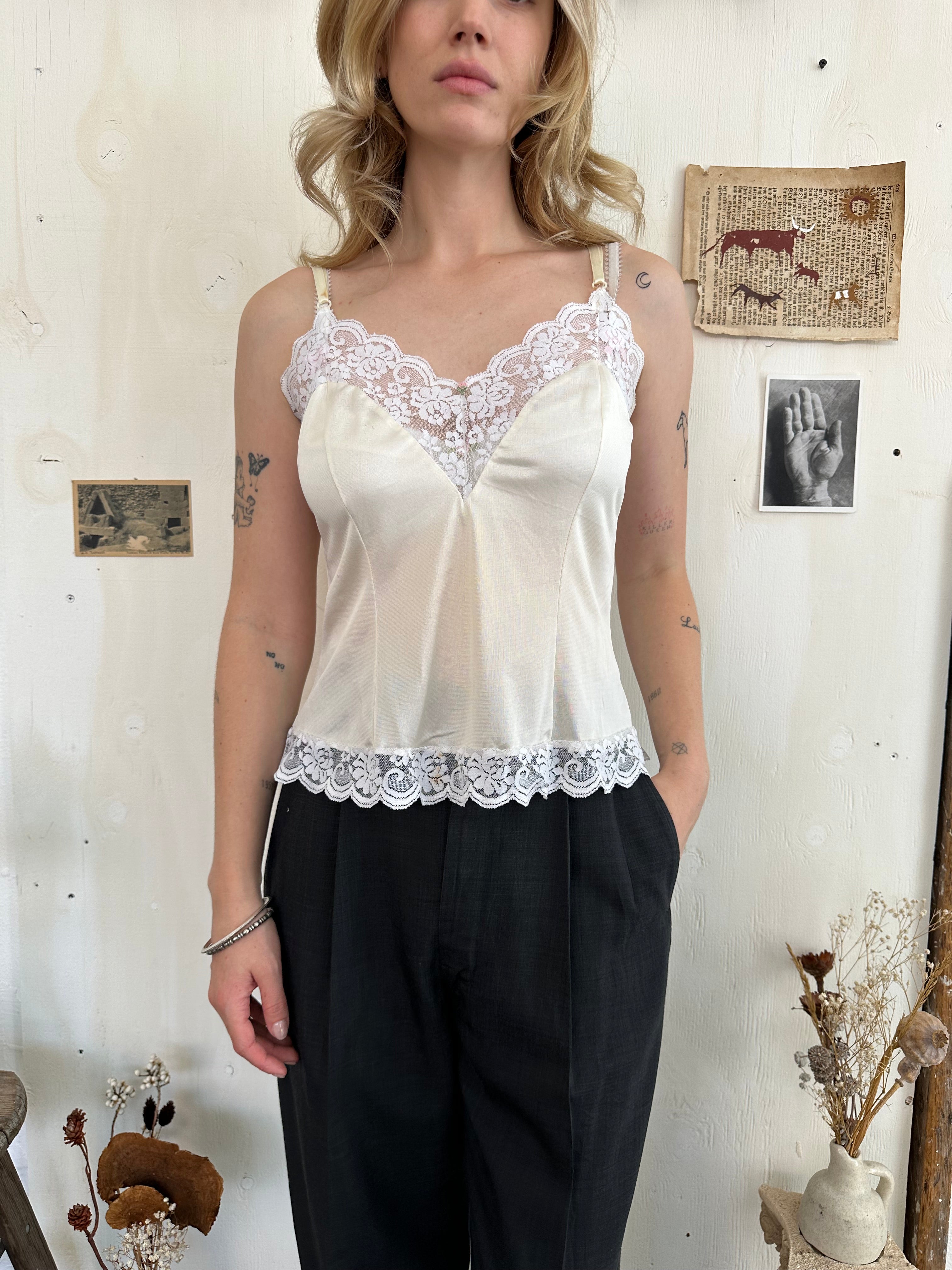 1980s Lace Tops Cami (M)