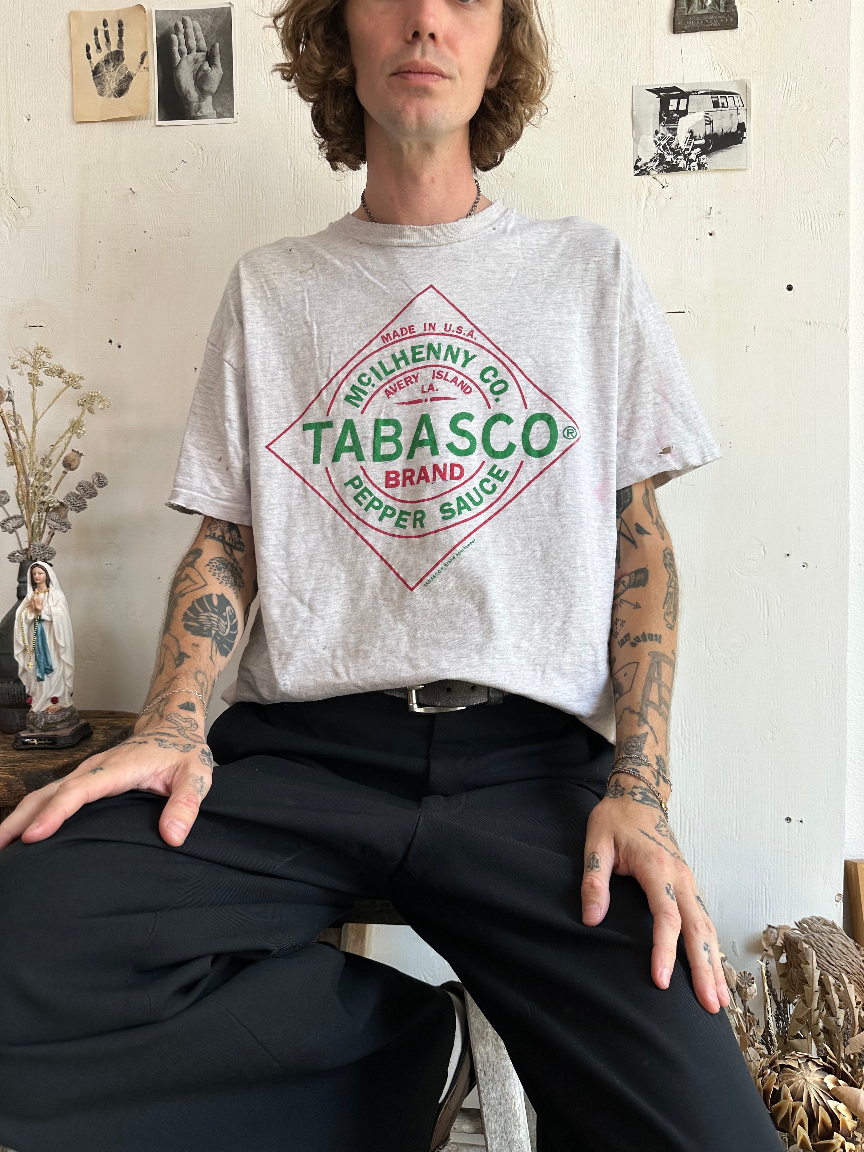1990s Well Worn Tabasco T-Shirt (Boxy L/XL)