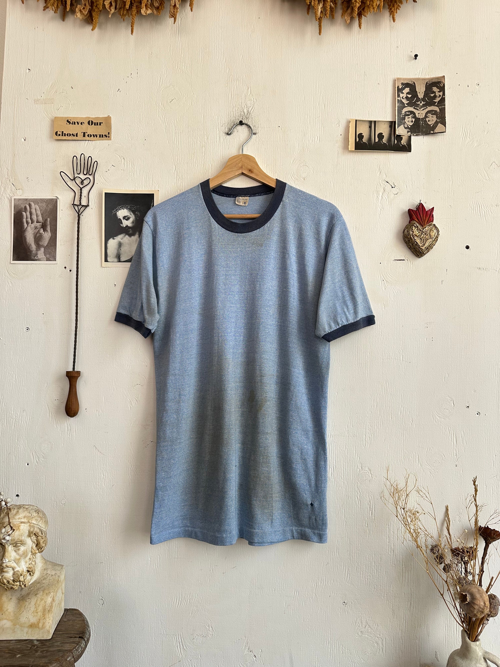 1970s Well Worn Blue Ringer