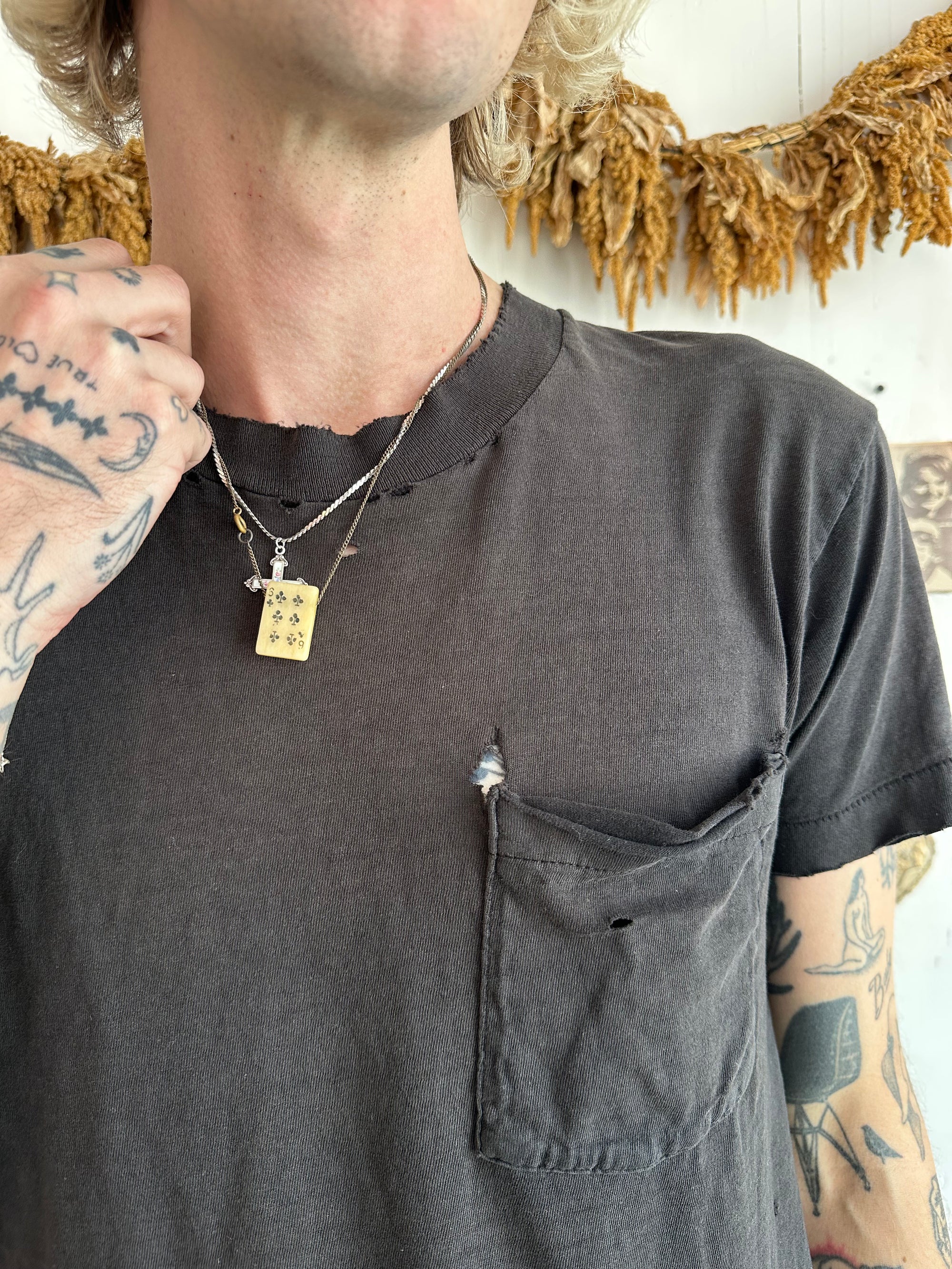 1980s Perfectly Worn Black Pocket Tee