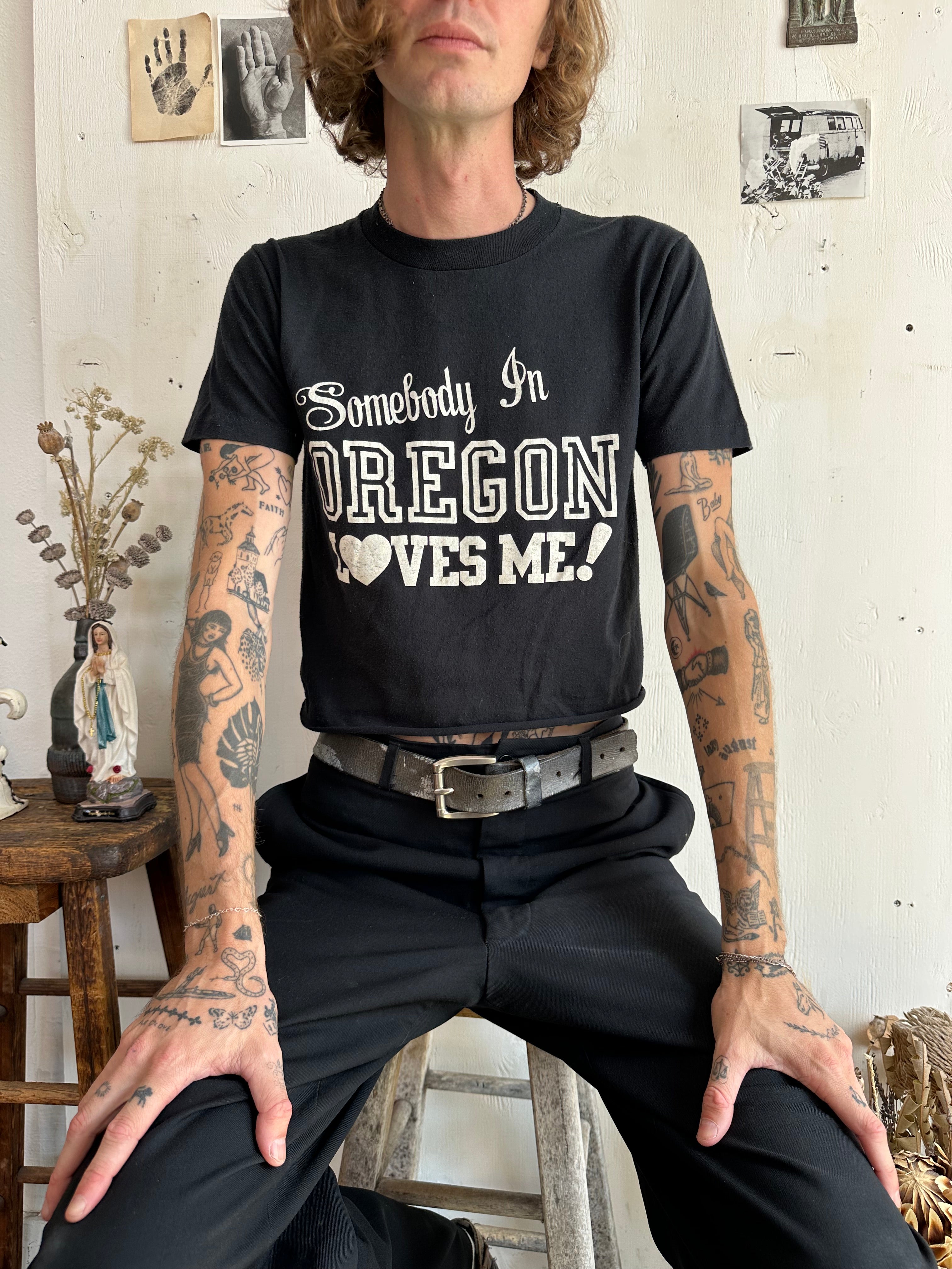 1980s Somebody In Oregon Loves Me Tee (Boxy S/M)