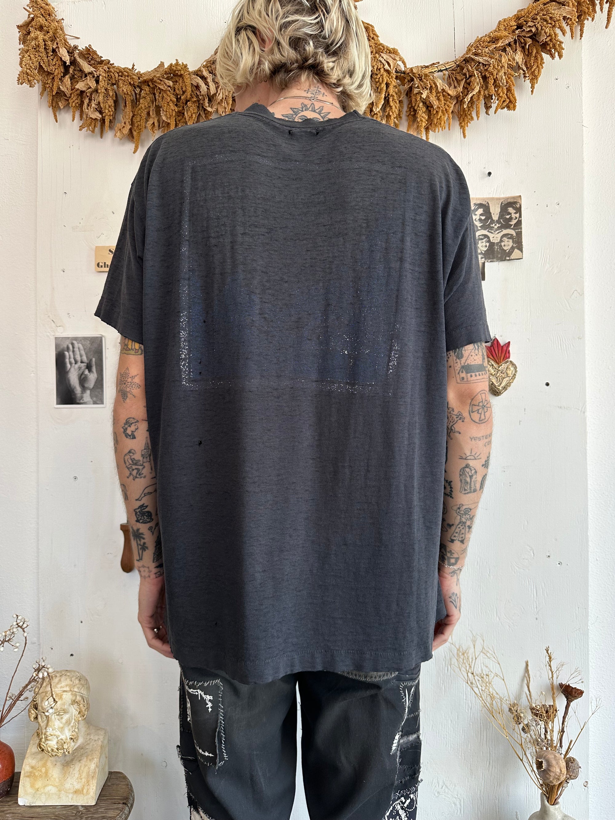 1980s Paper Thin Faded Perfect Black T-Shirt