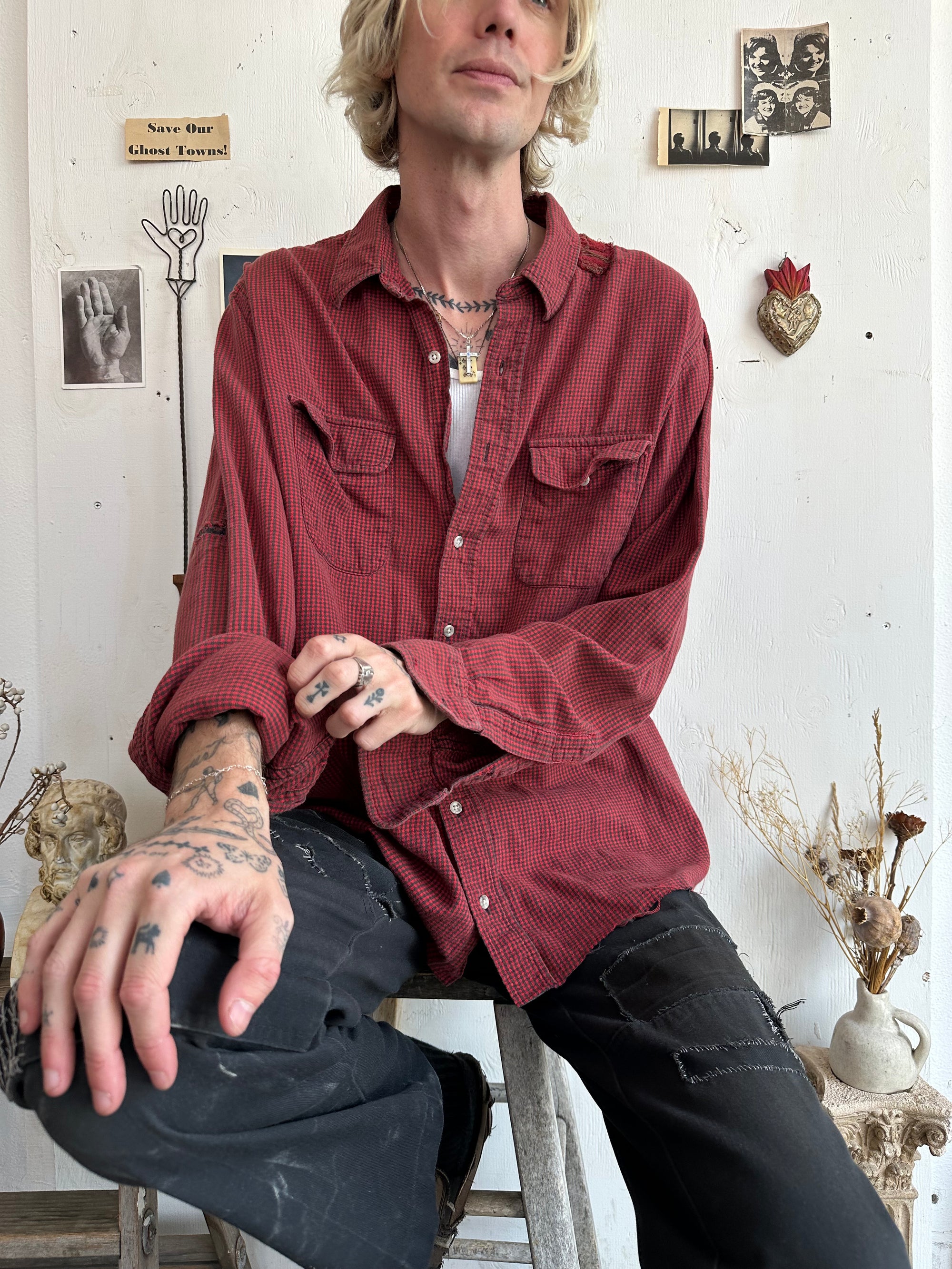 1990s L.L. Bean Repaired Cotton Flannel