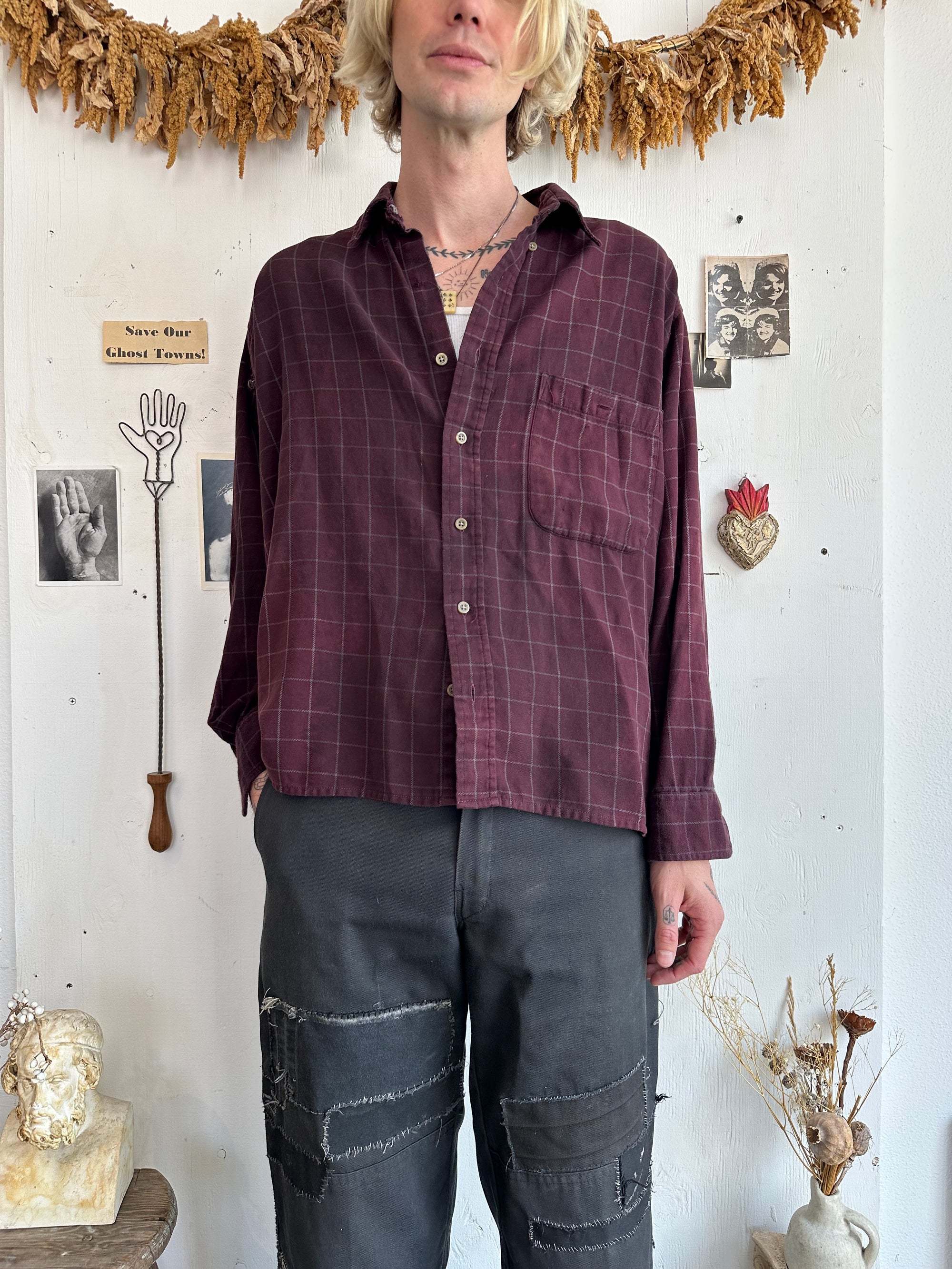 1990s Windowcheck Button Up