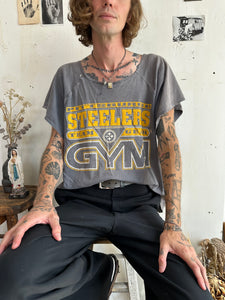 1980s Thrashed Steelers Gym T-Shirt (Boxy M/L)