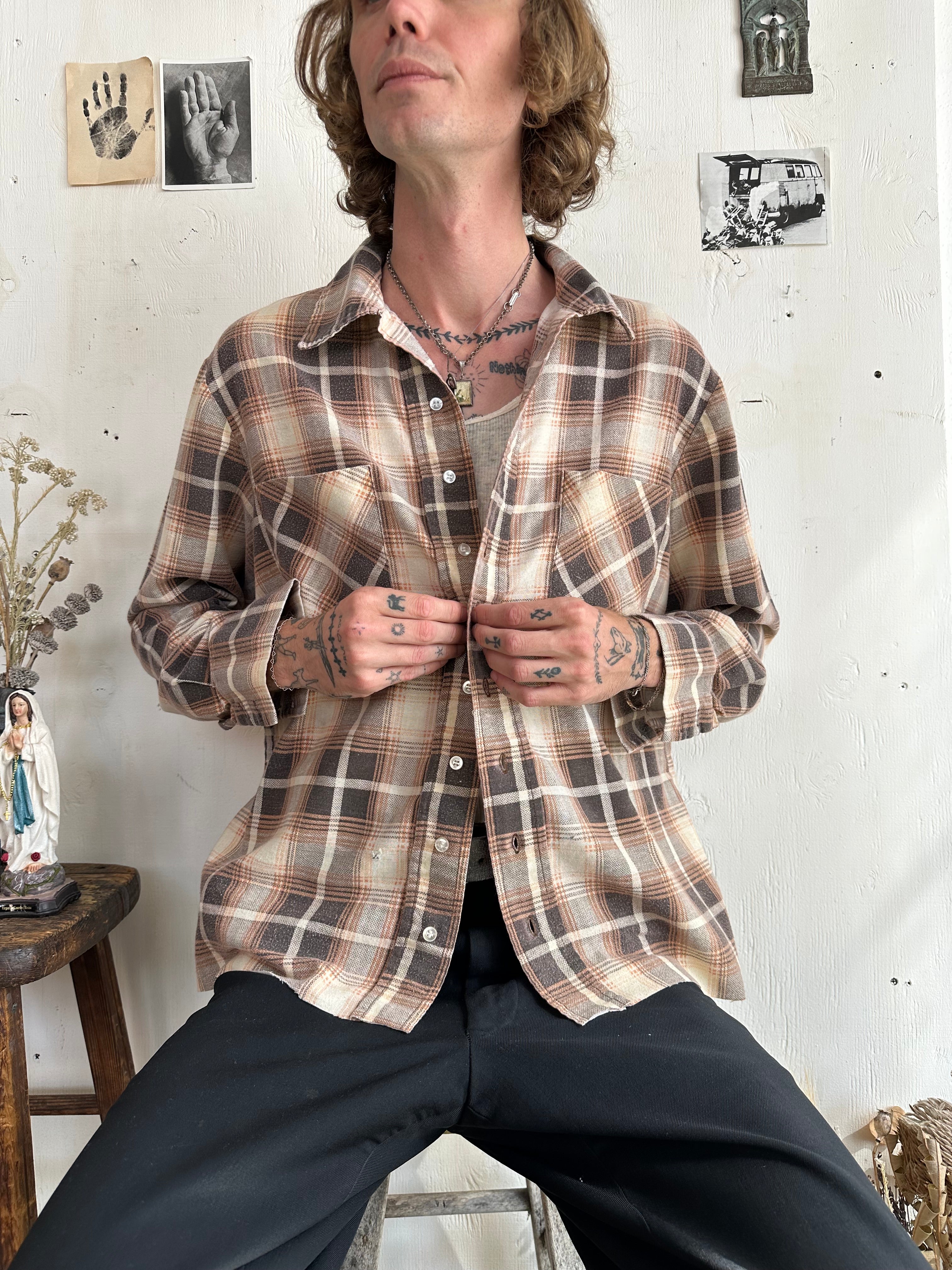 1960s Sun Faded Flannel (Boxy L)