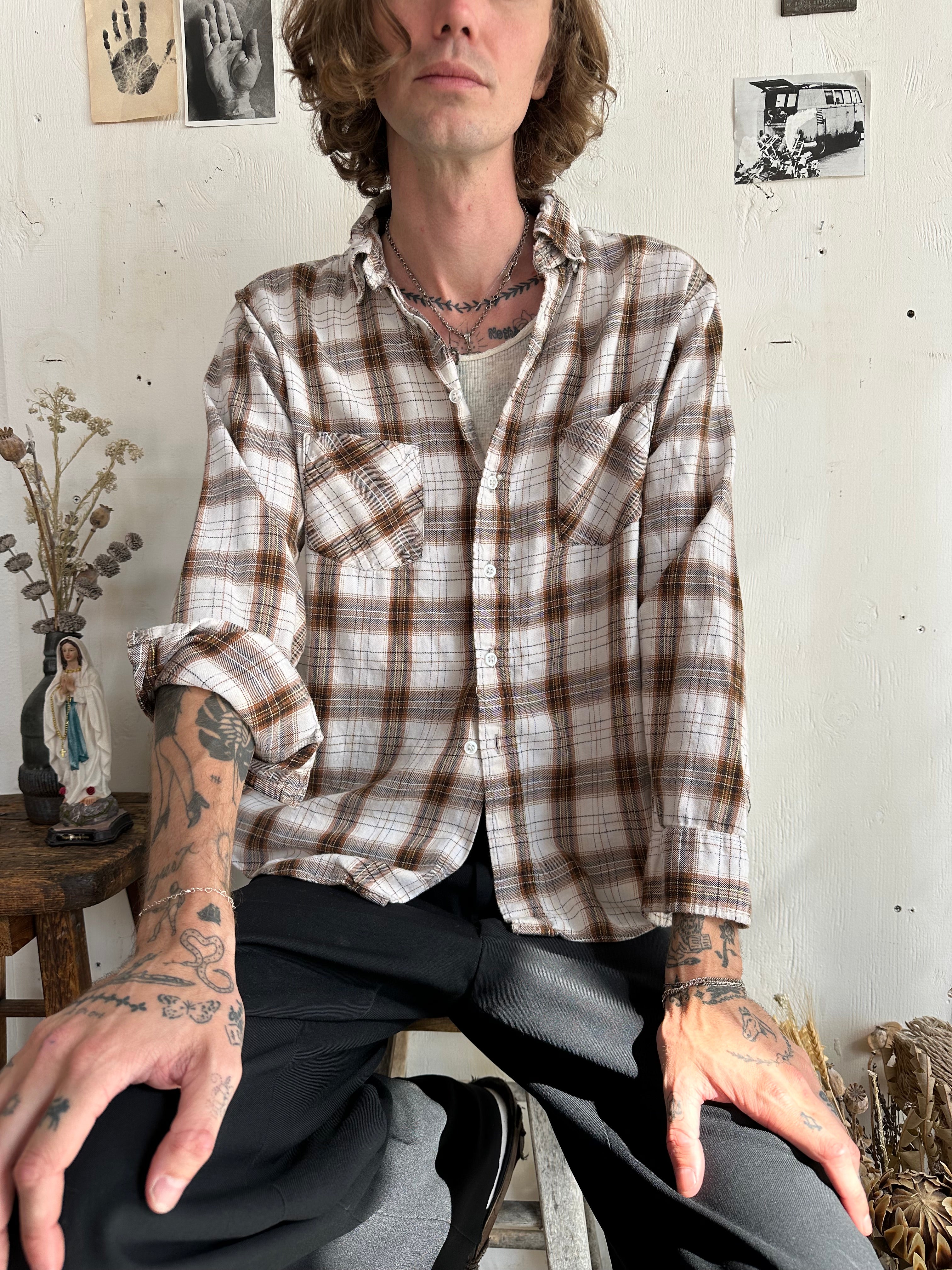1980s Well Worn Button Up (L/XL)