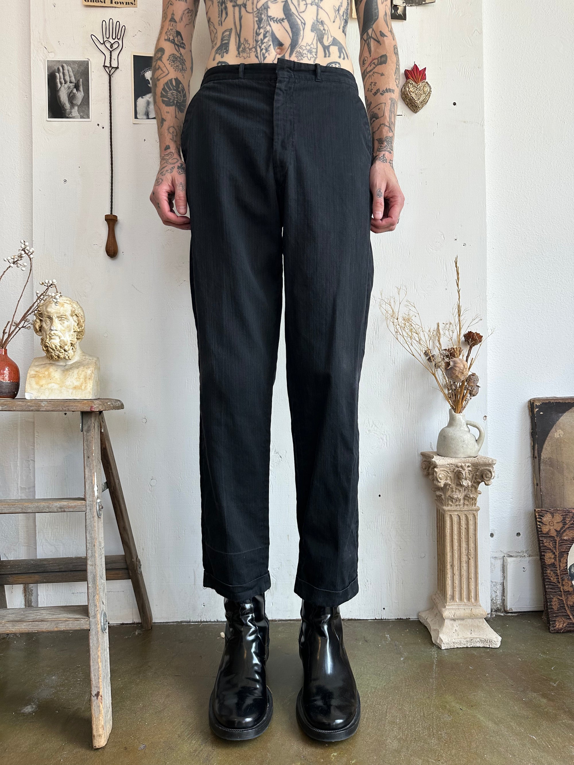 1950s 100% Cotton Early Corduroy Trousers