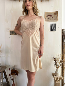 Champagne Colored Lace Top Mini Dress (S/M)