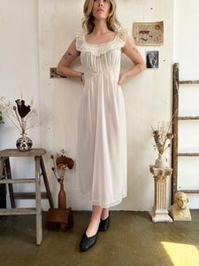 1960s Lace Collar Maxi Slip (S/M)