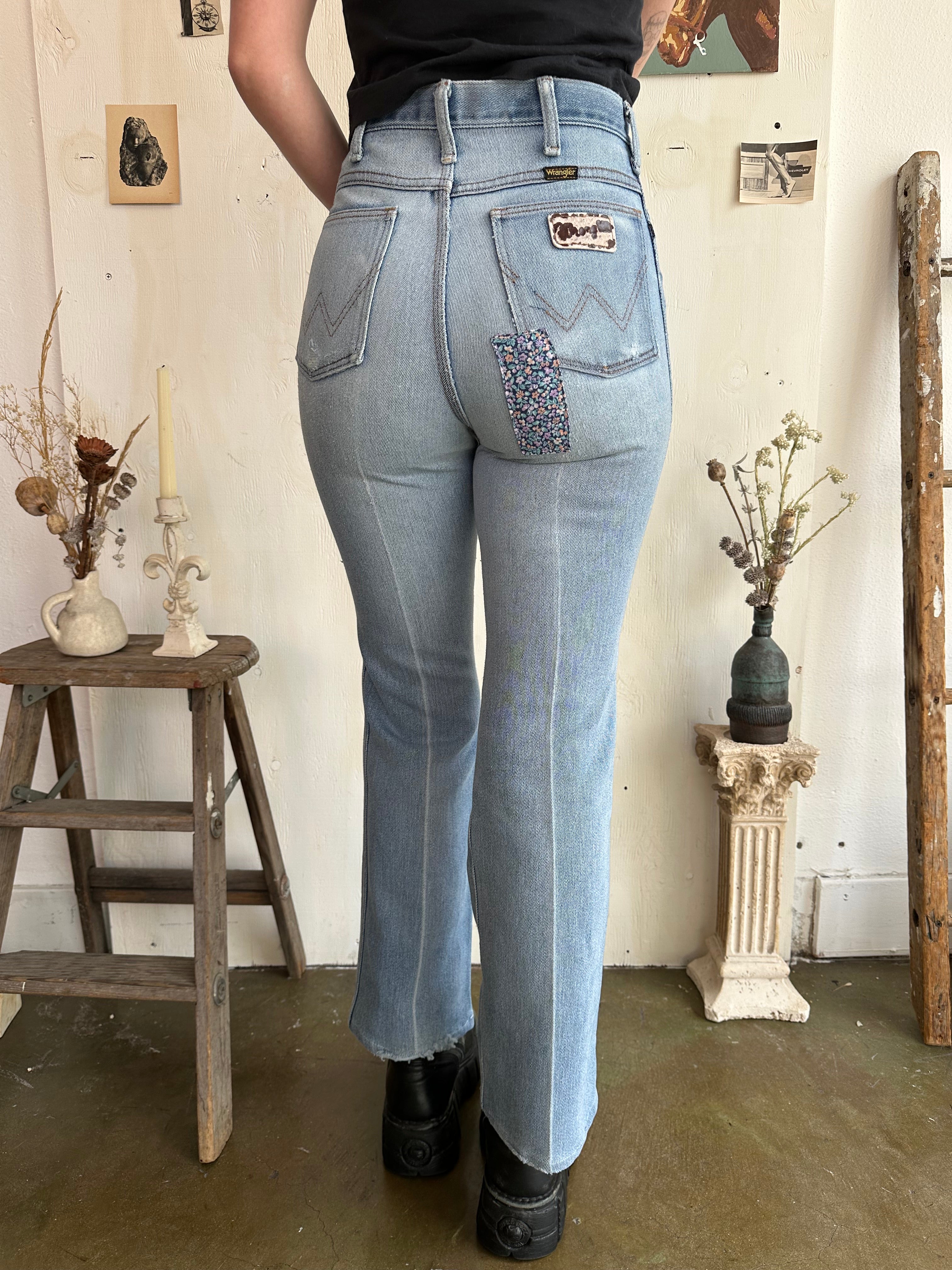 1970s Patched Wrangler Flares (30/29)