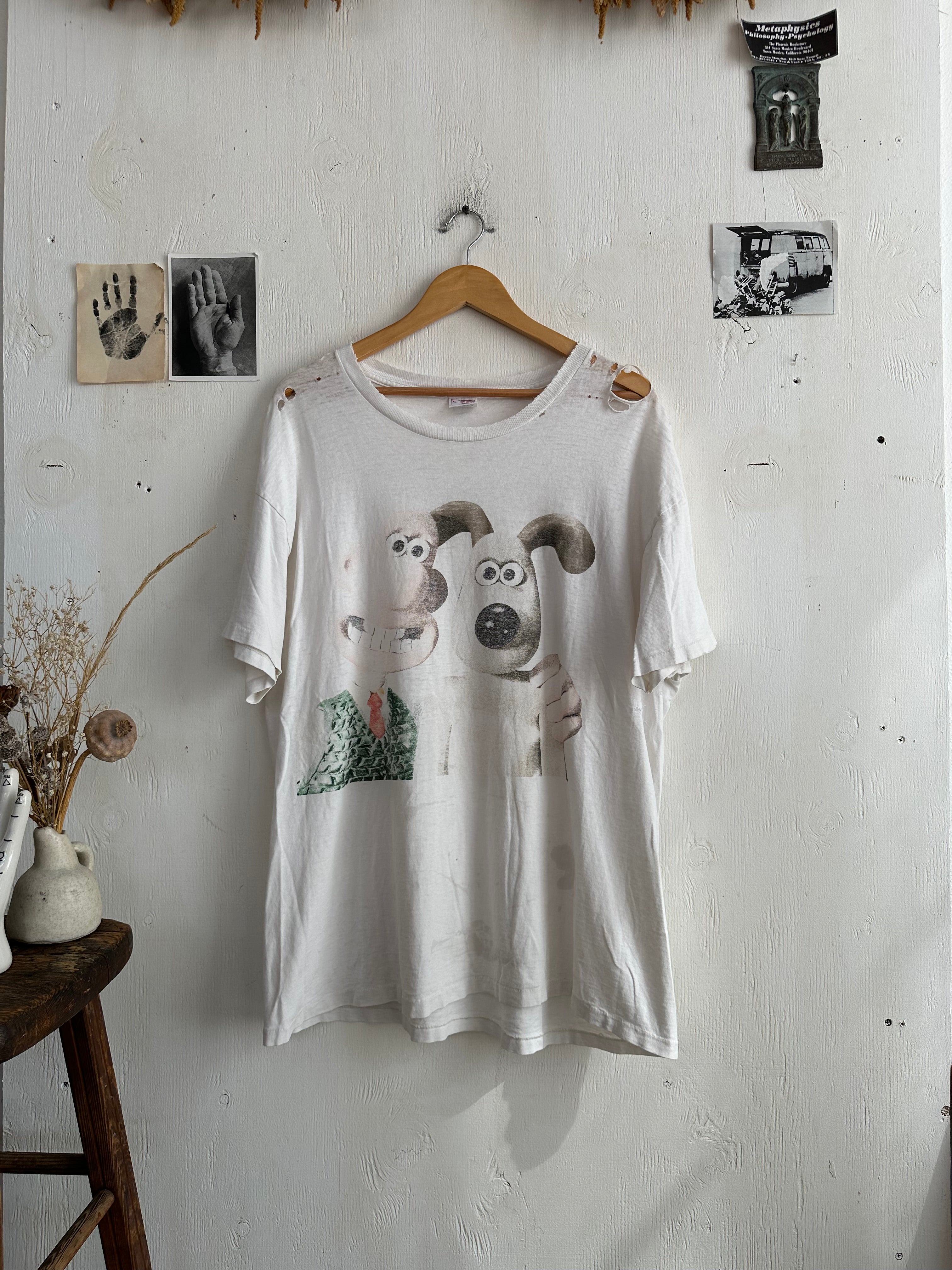 1989 Thrashed Wallace and Gromit T-Shirt (XL)