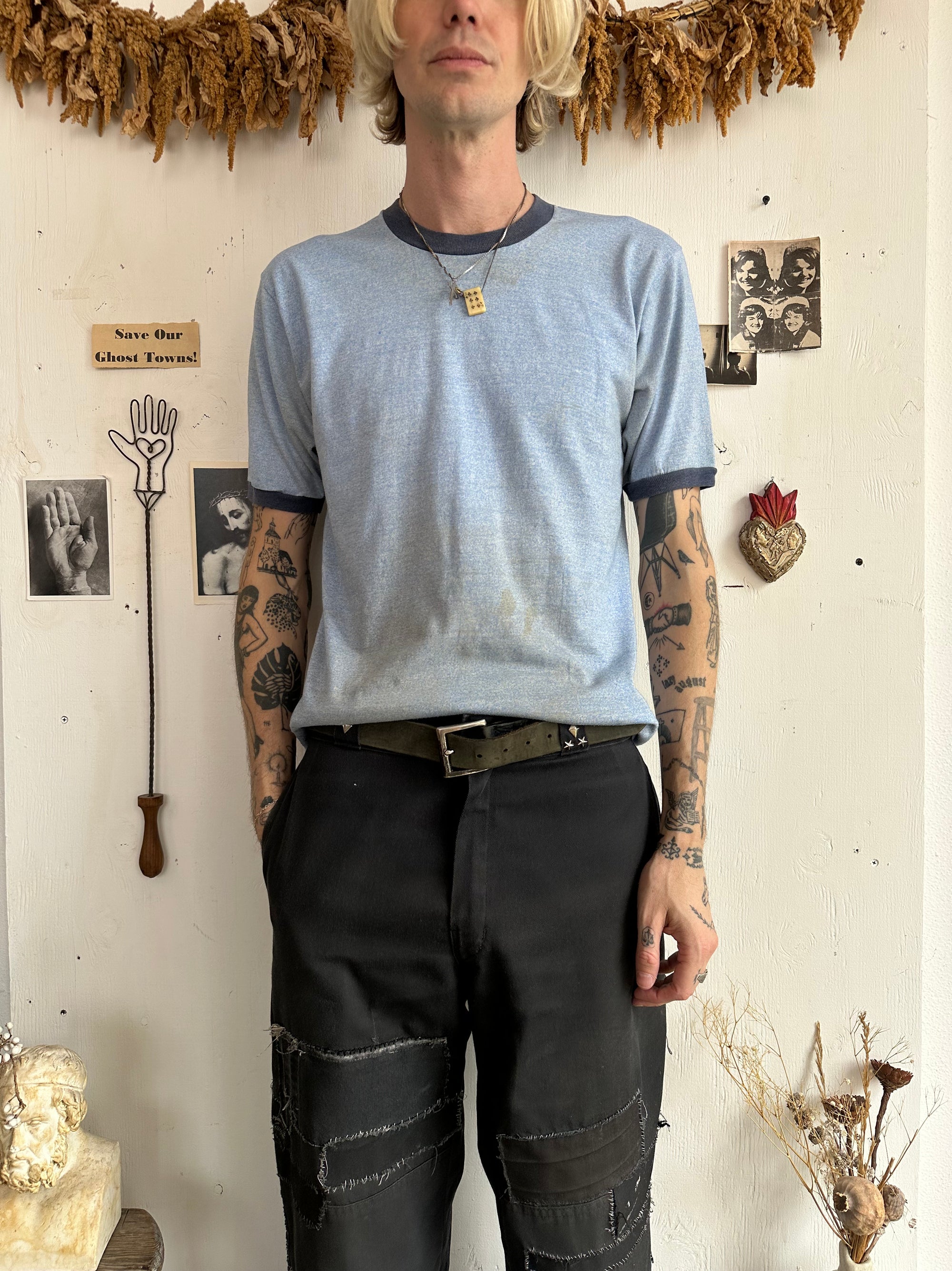 1970s Well Worn Blue Ringer