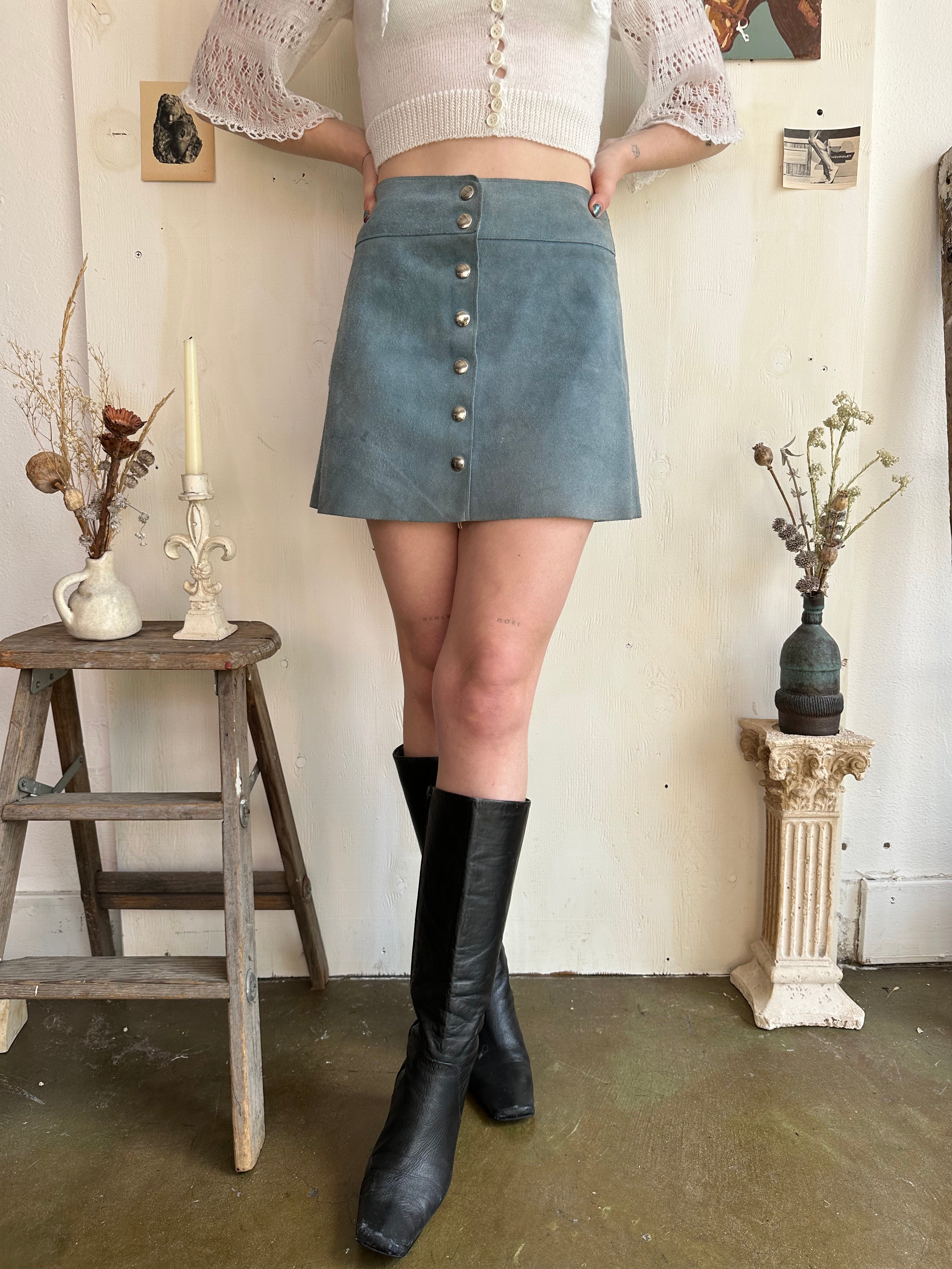 1970s Buttery Suede Mini Skirt (S)