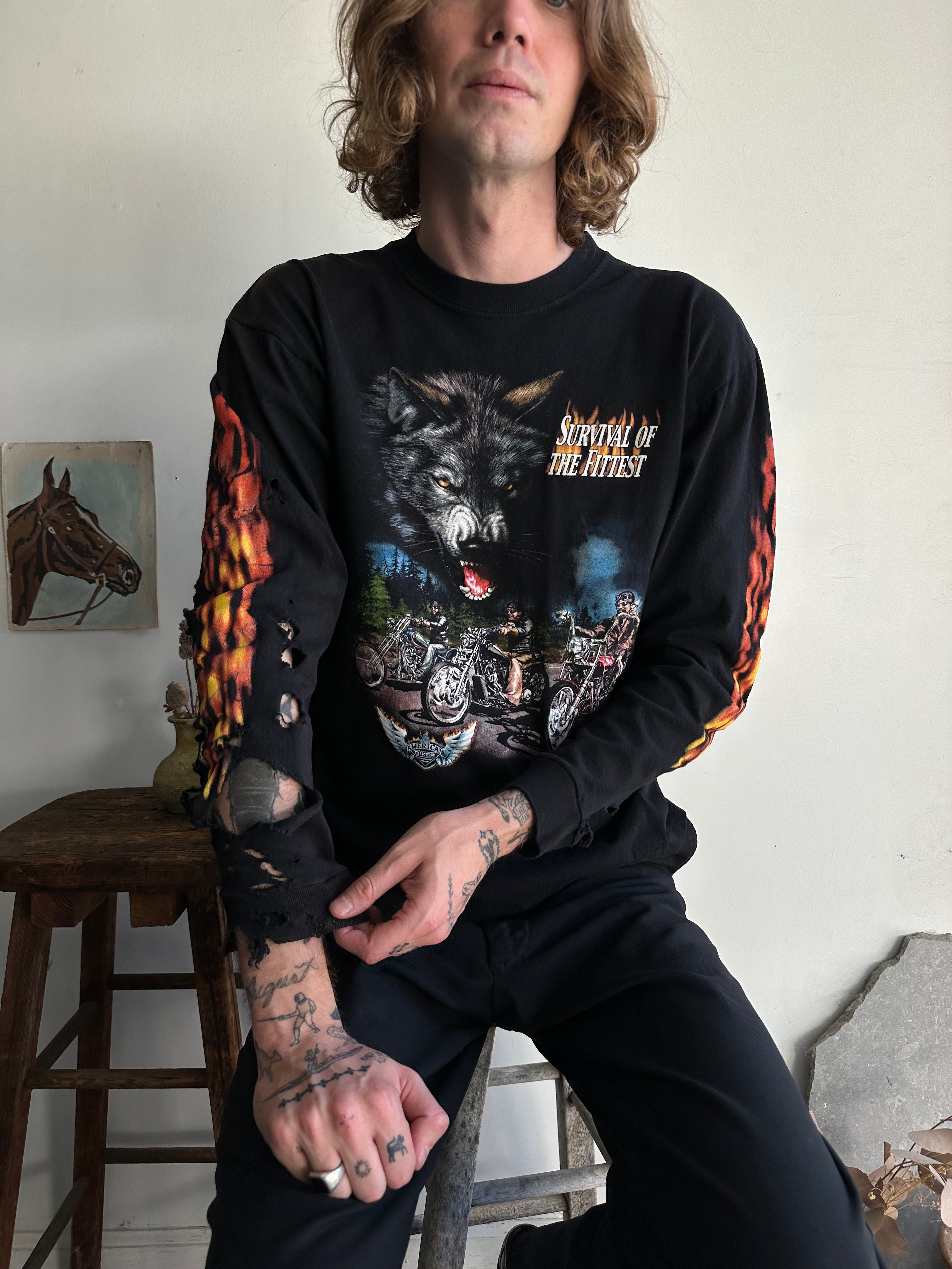 2000 Thrashed Biker Long Sleeve (XL)