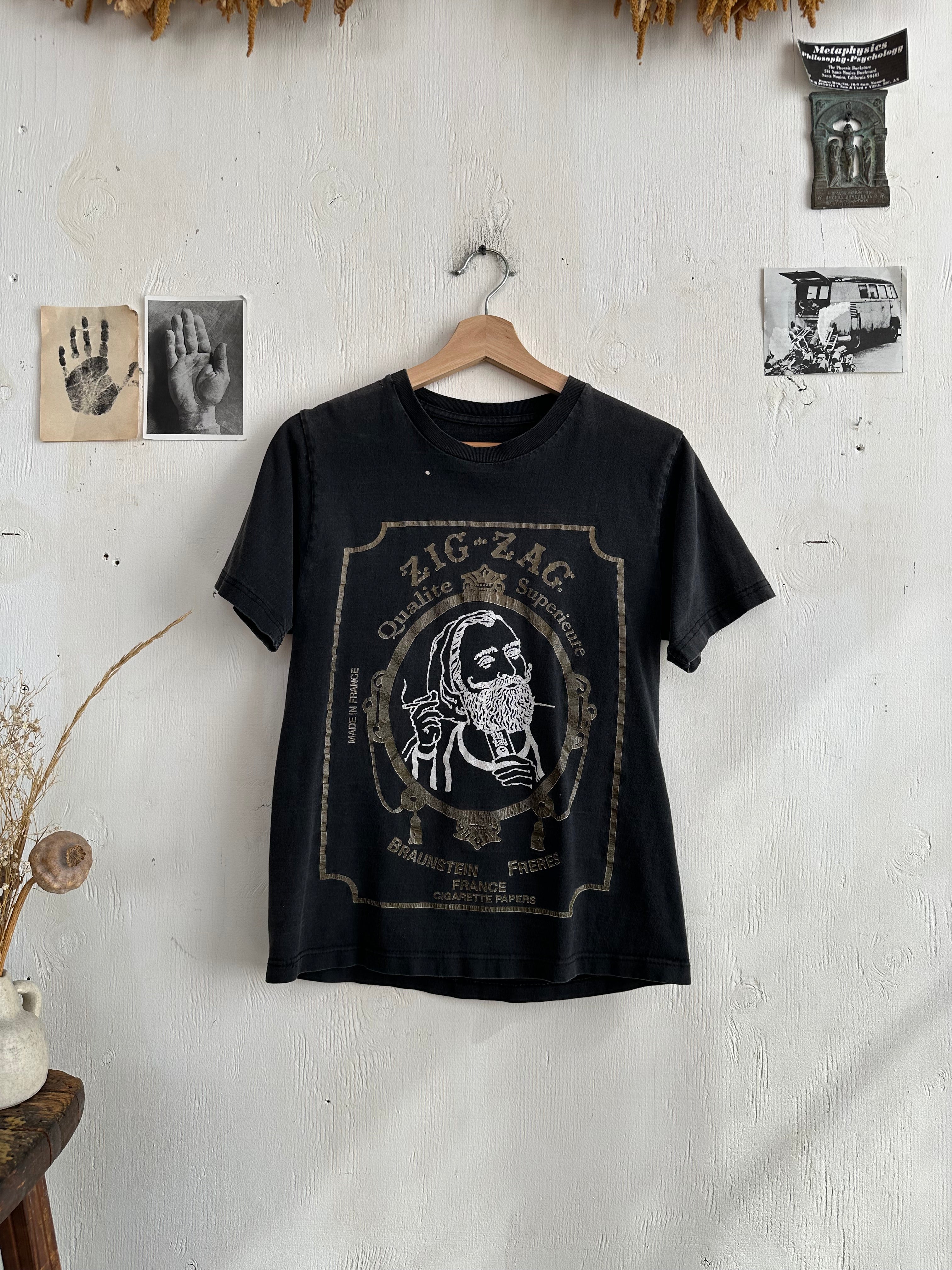 2000s Faded Zig-Zag Rolling Papers T-Shirt (M)
