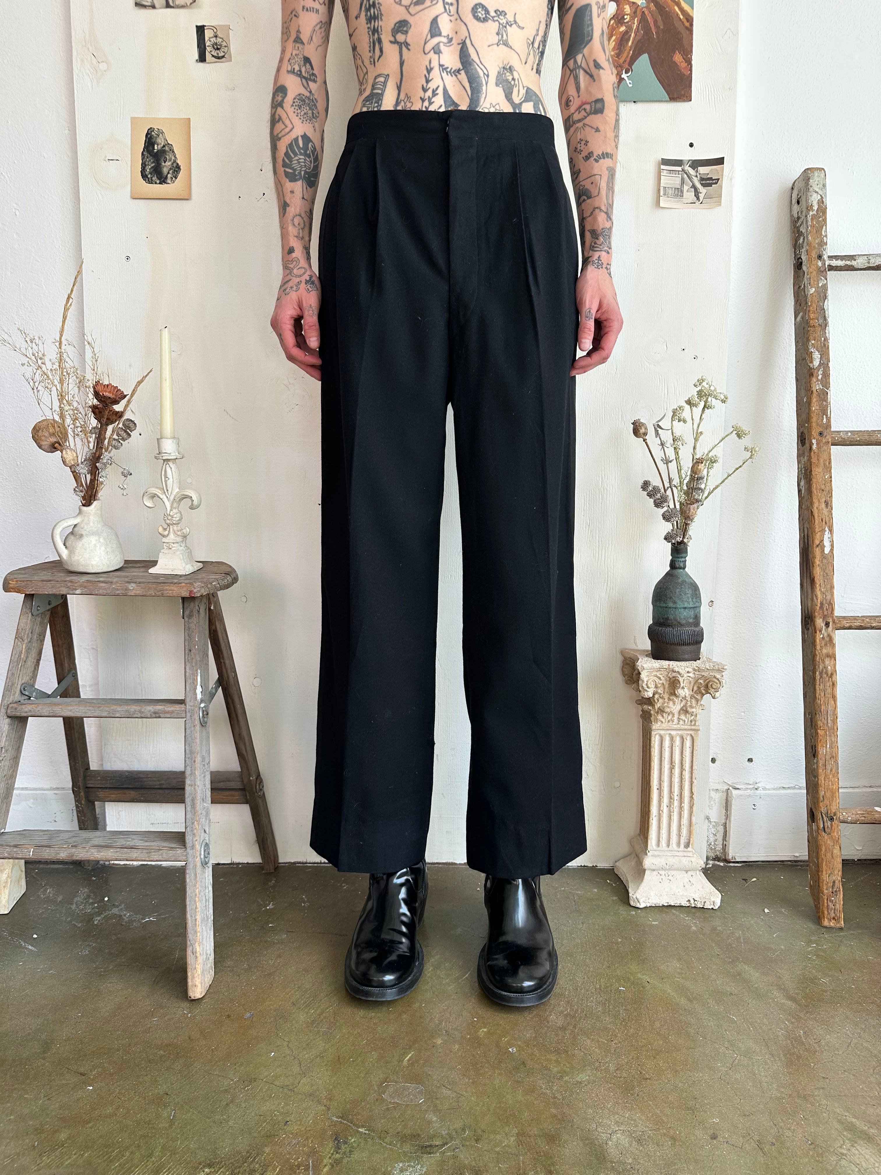 1960s Baggy Tuxedo Trousers (32/30)