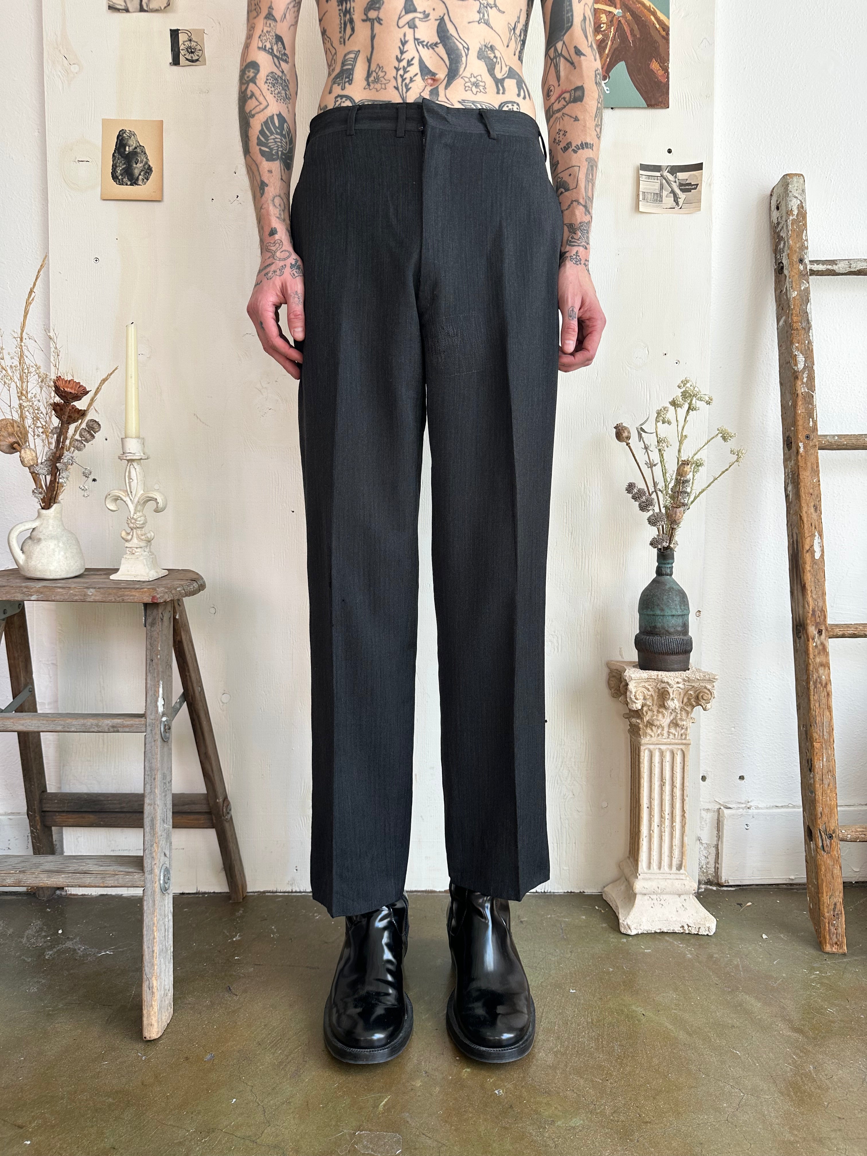 1950s Repaired Flat Front Trouser (30/30)