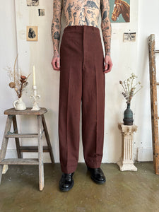 1940s Thick Red Baggy Trousers (31/33)