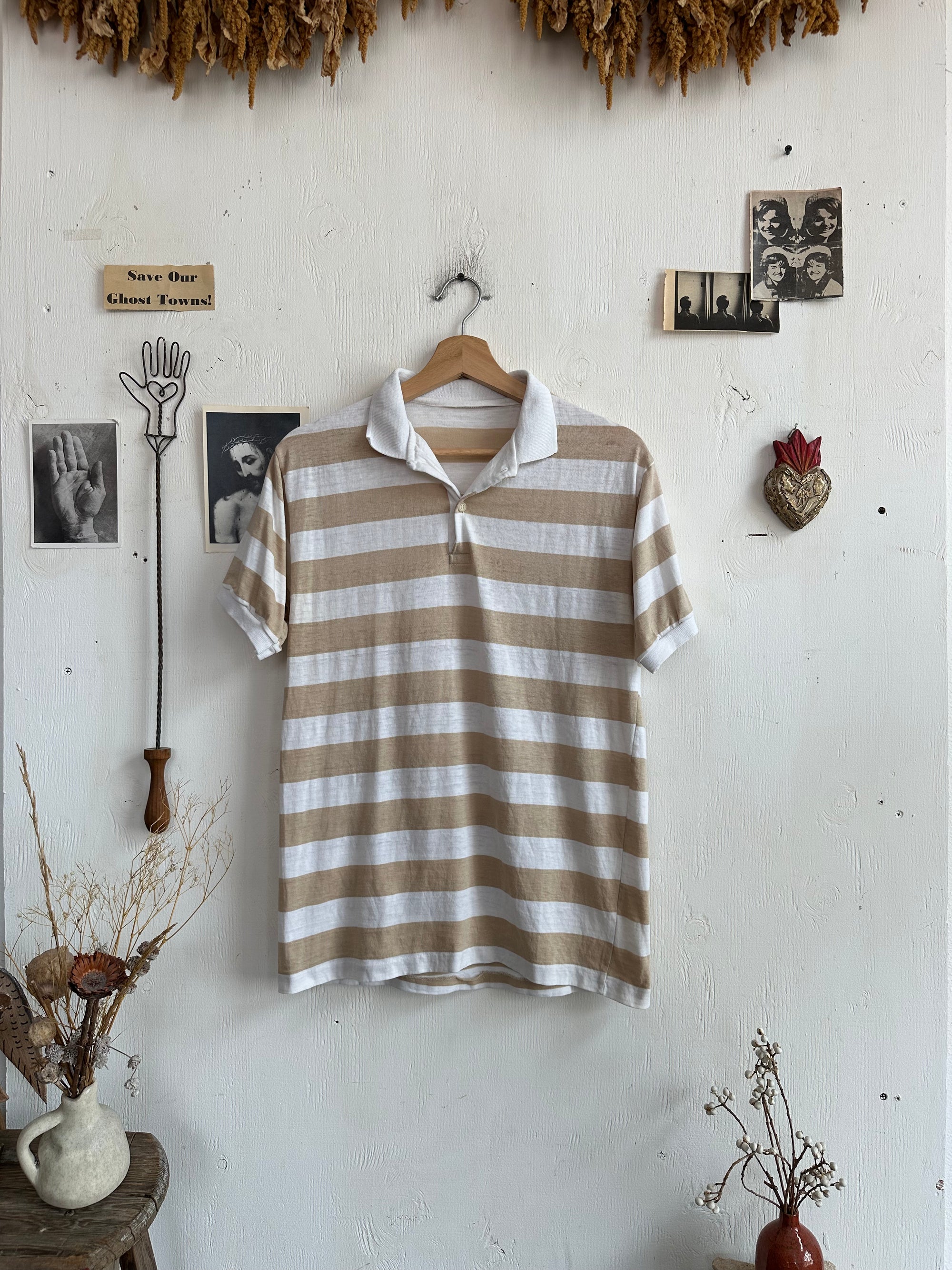 1970s Striped Polo