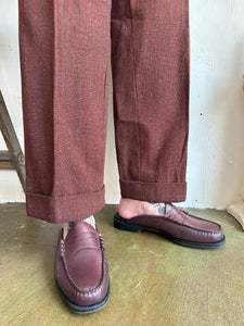 1940s Thick Red Baggy Trousers (31/33)