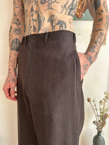 1940s Herringbone Baggy Trousers (34/32)