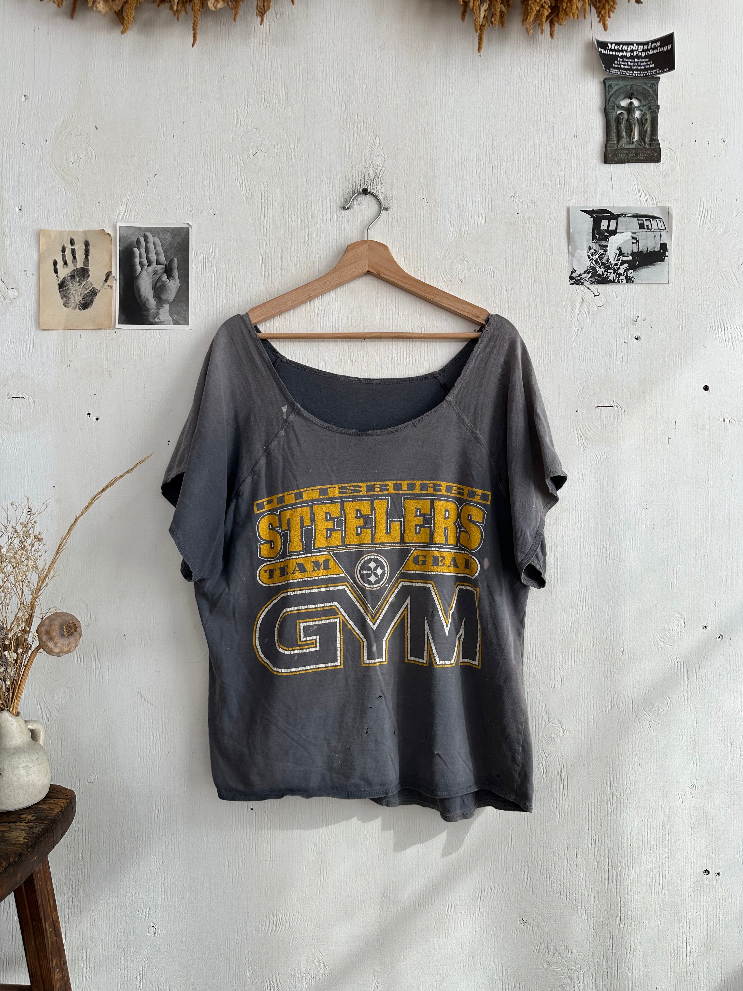 1980s Thrashed Steelers Gym T-Shirt (Boxy M/L)