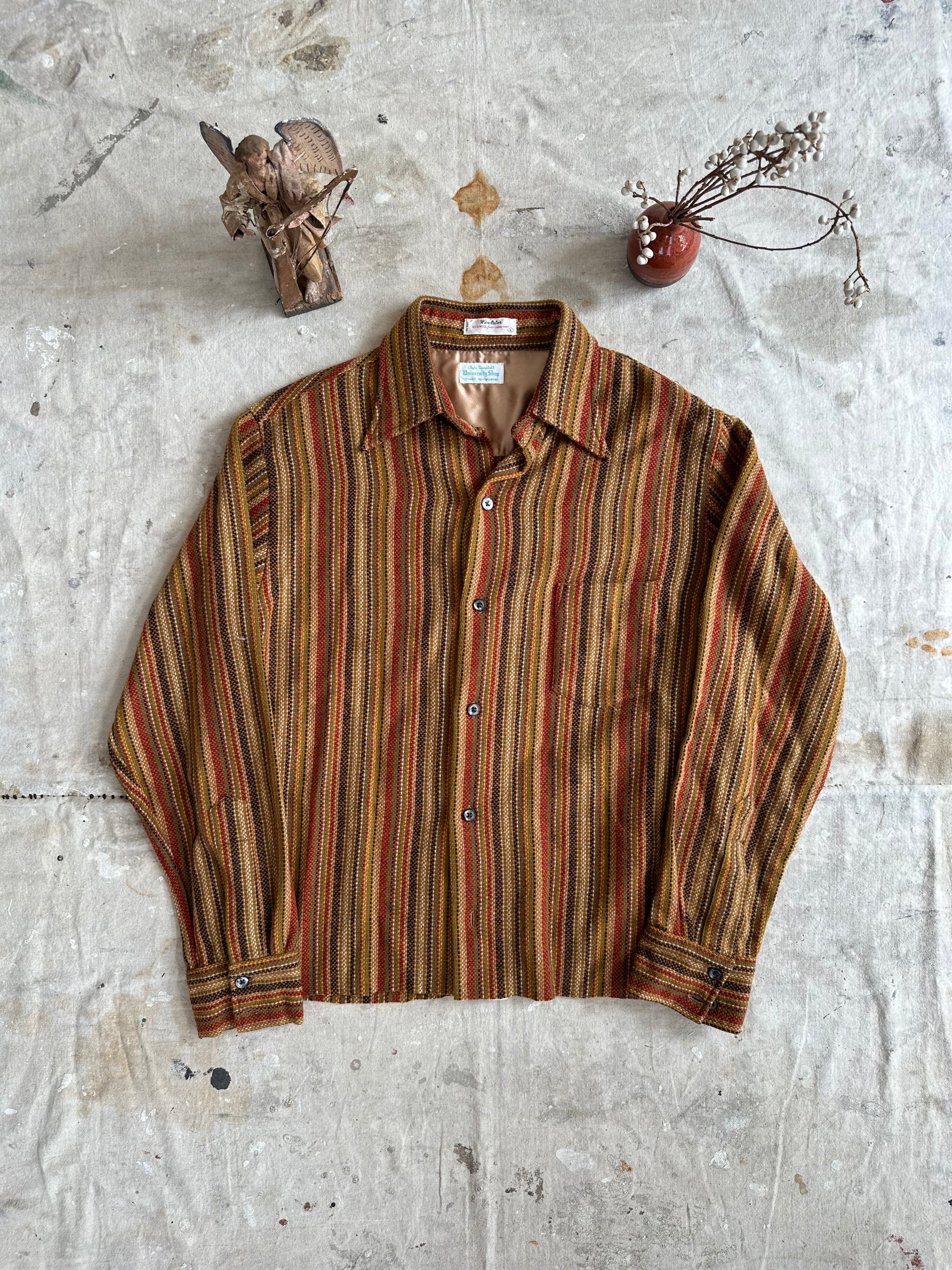 1960s Woven Button Up W/ Pins