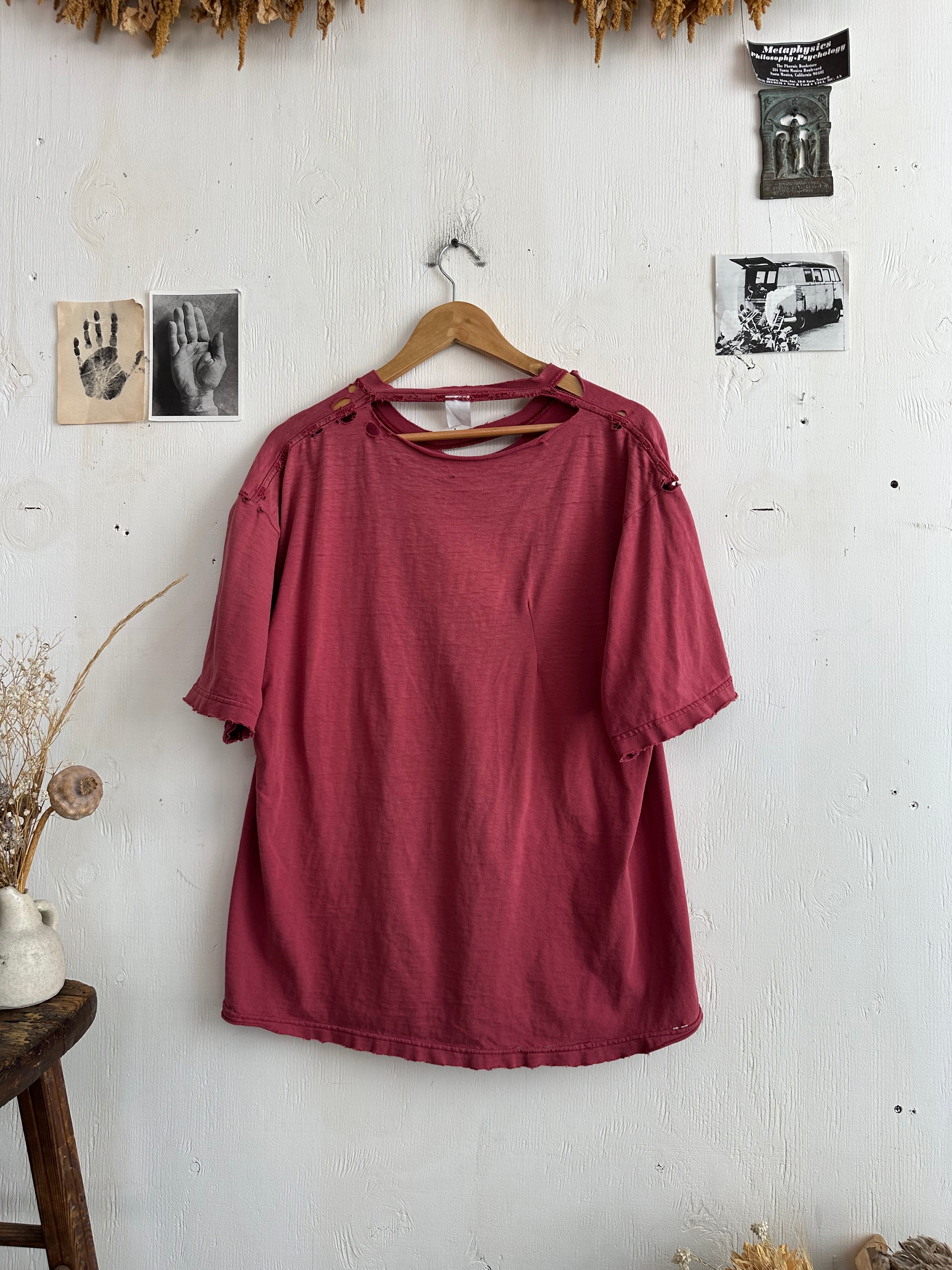 1990s Thrashed Red Pocket Tee (Boxy L/XL)
