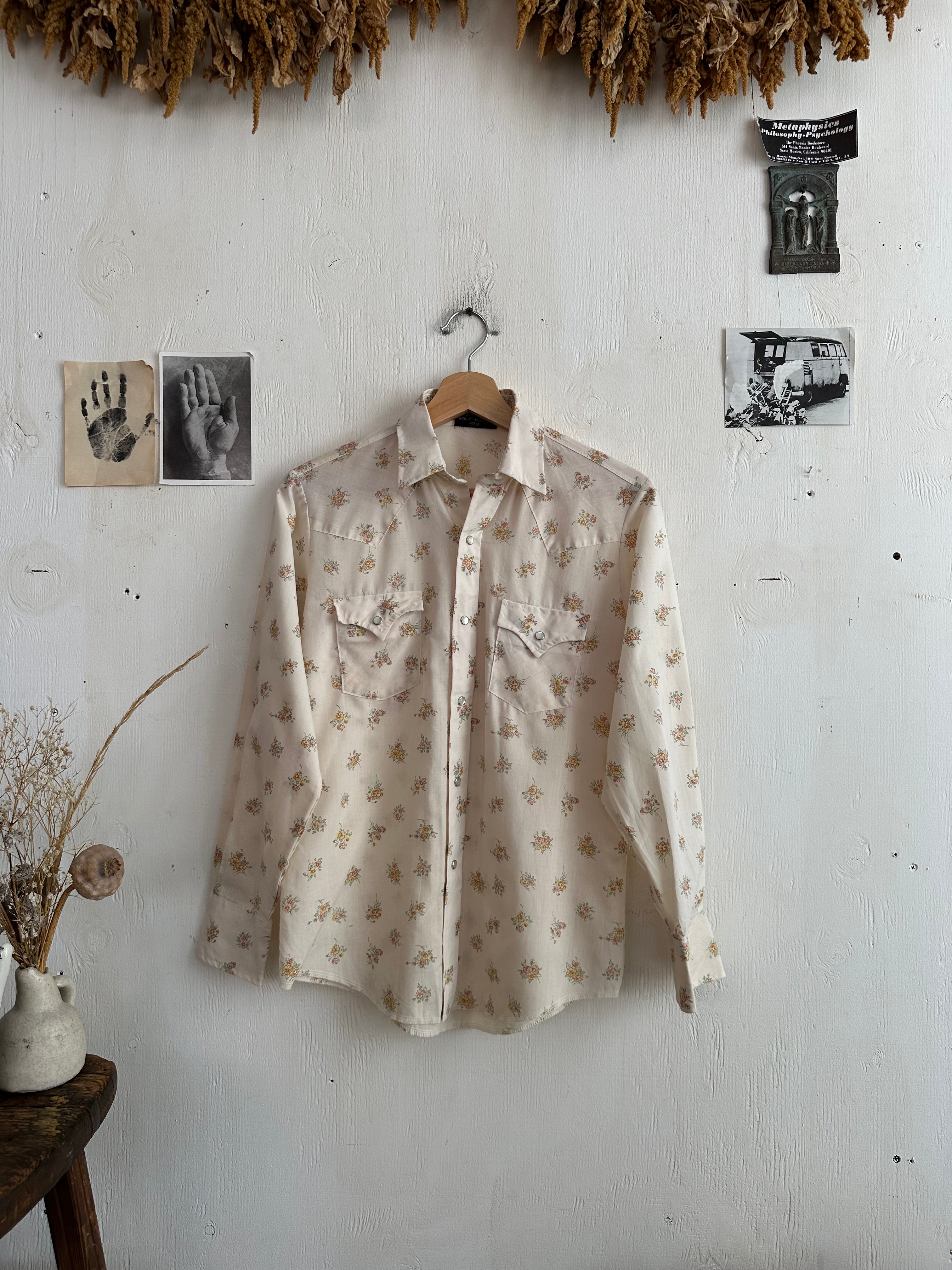 1970s Paper Thin  Floral Western (S/M)