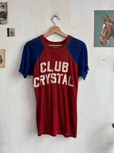 1940s Paper Thin Rayon Club Crystal Jersey (M)