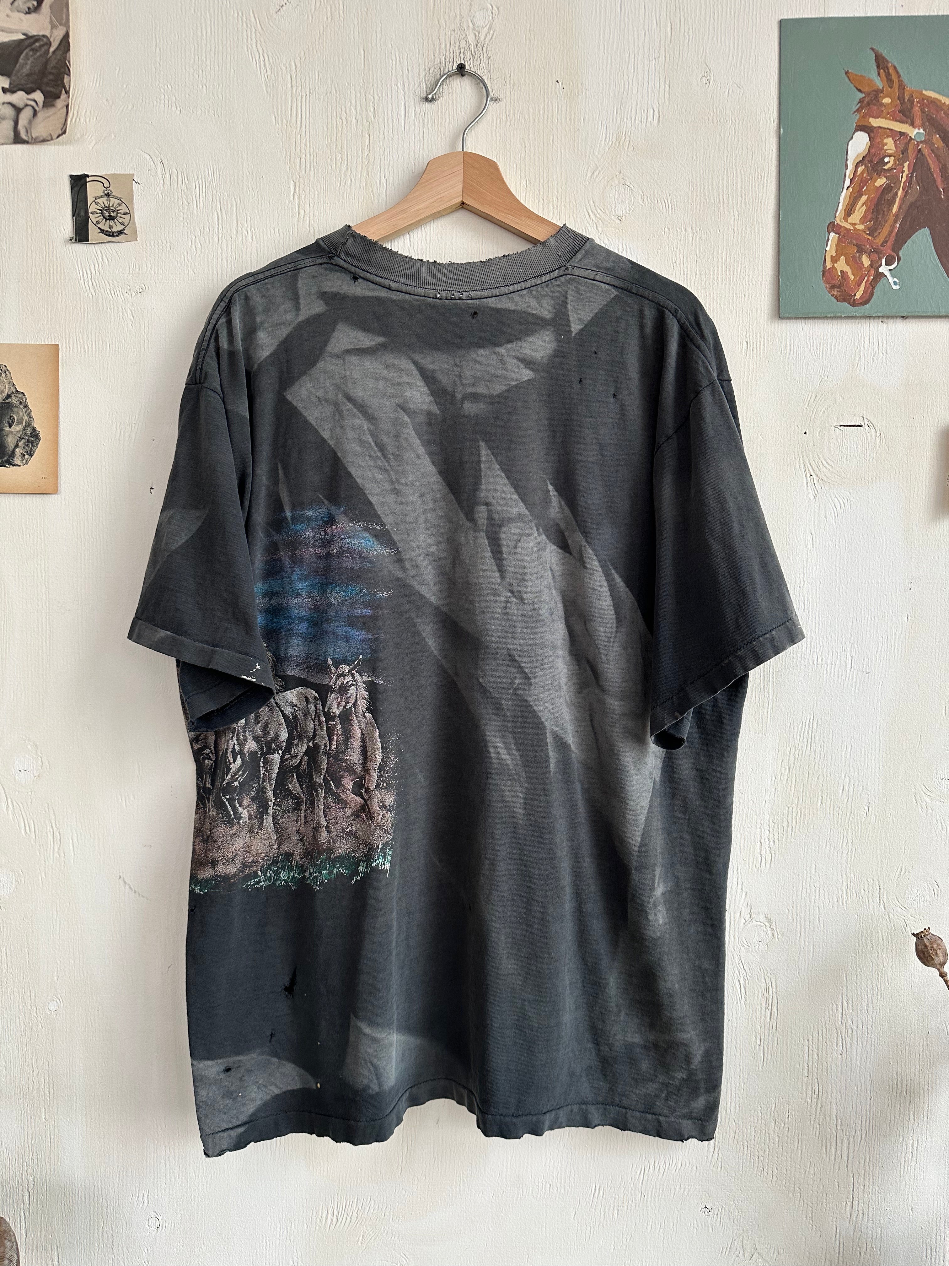 1990s Thrashed and Sunfaded Horse Tee (Boxy XL)