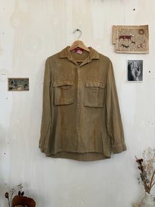 1980s Soft Burlap Safari Shirt (M/L)