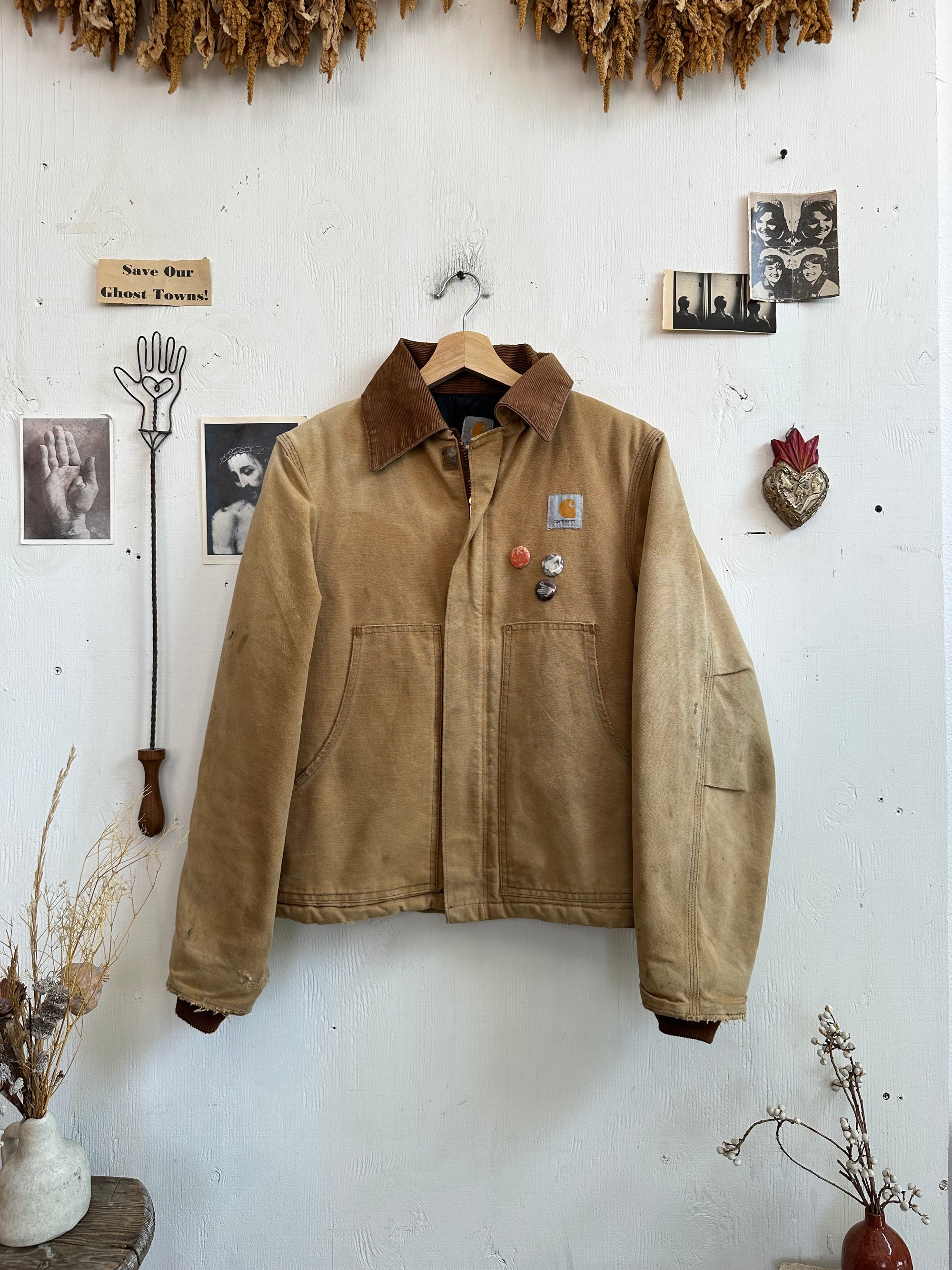 1980s Thrashed Carhartt Jacket W/ Pins