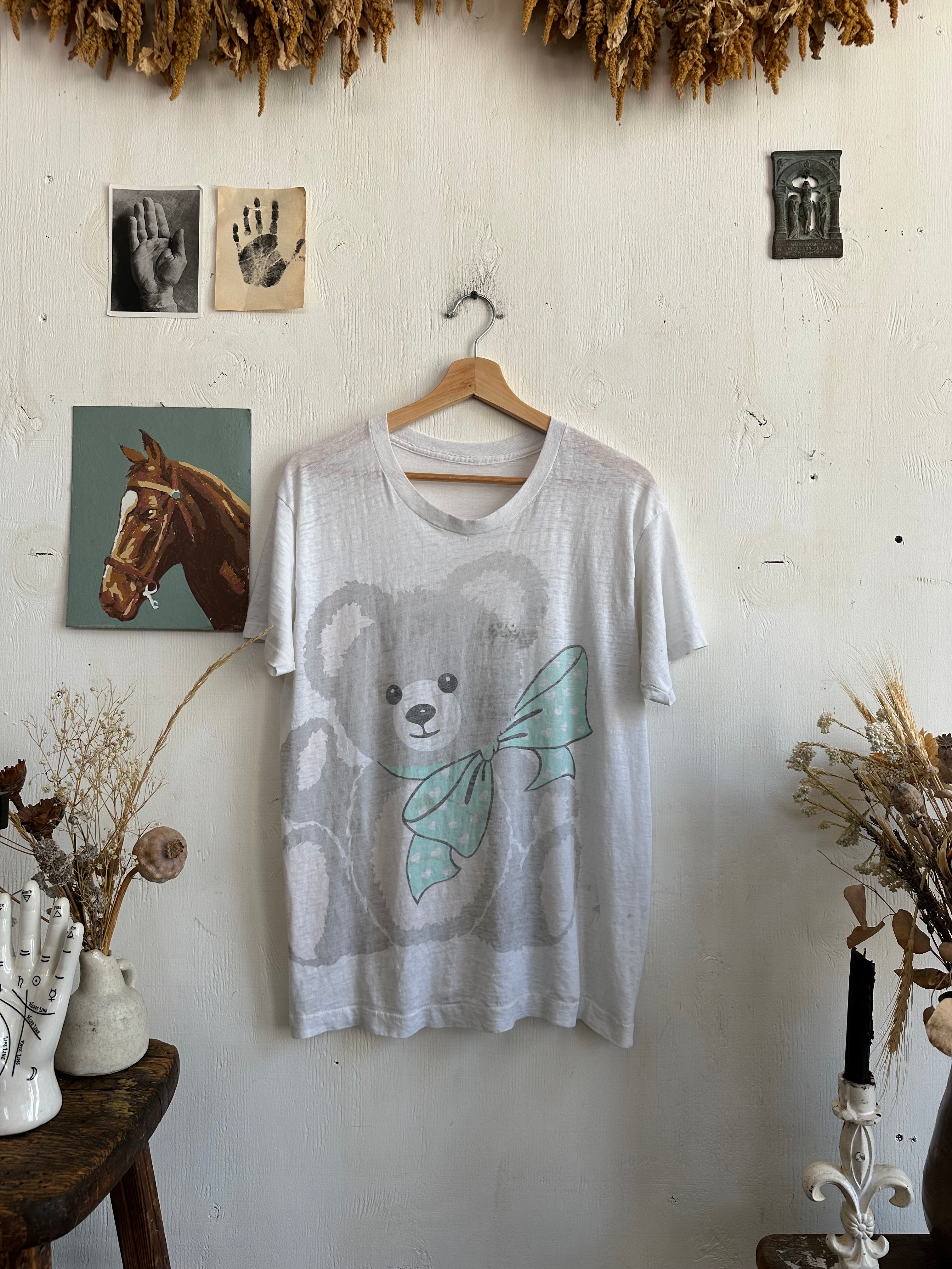 1980s Paper Thin Teddy Bear T-Shirt (Boxy L)