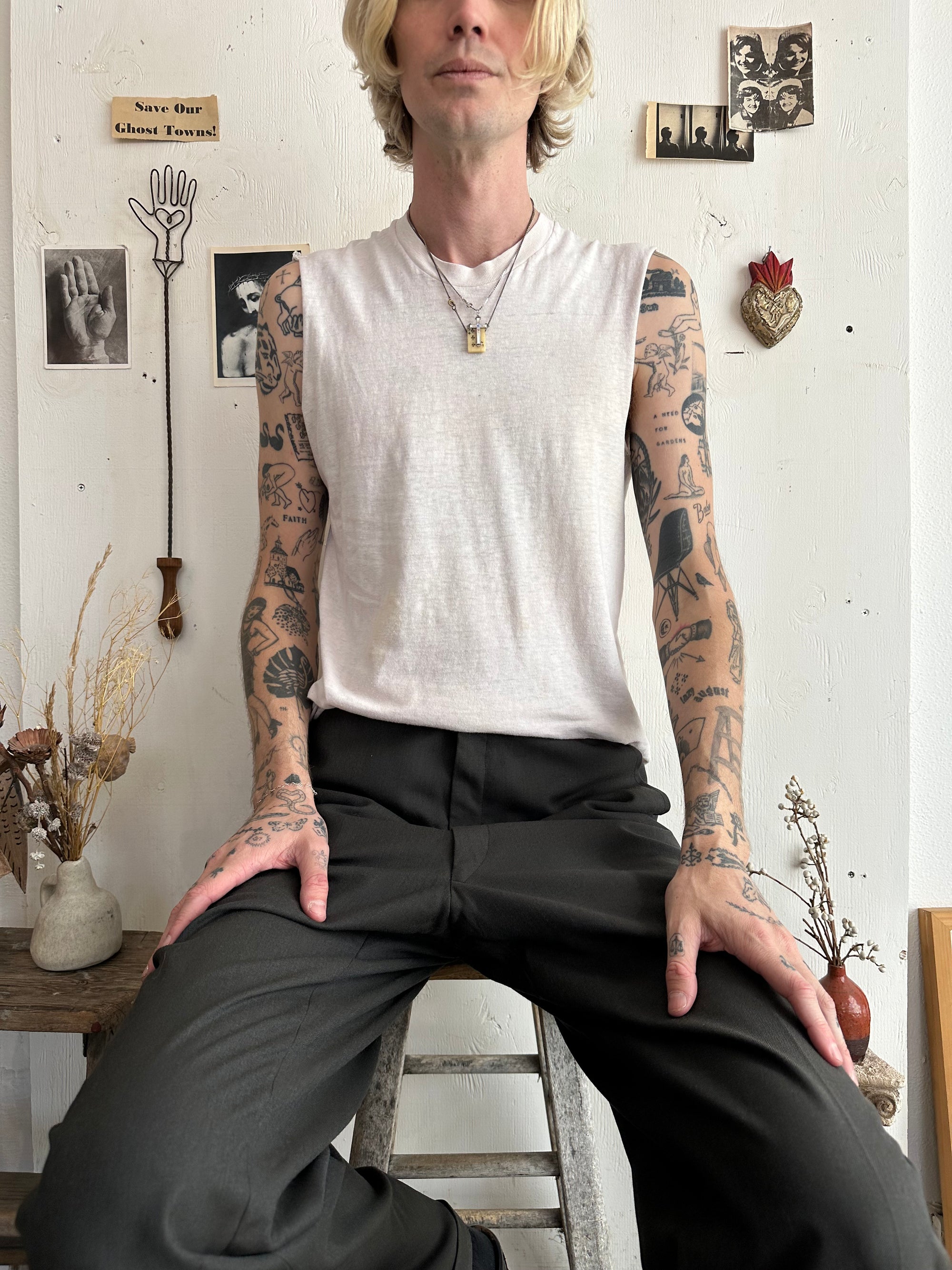 1990s Thrashed Hanes Muscle Tee