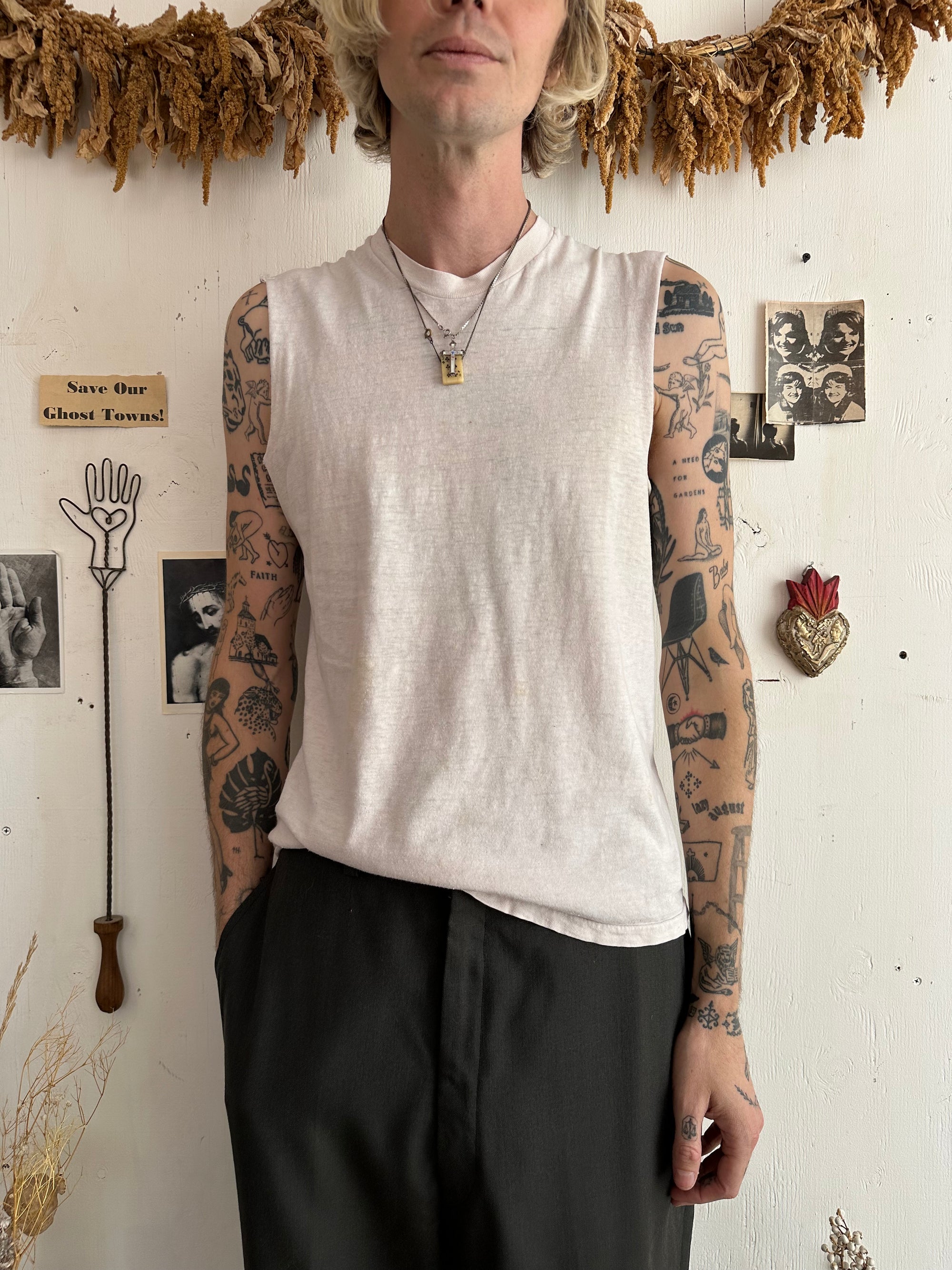 1990s Thrashed Hanes Muscle Tee