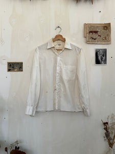 1950s Thrashed White Button-Up (Boxy M)