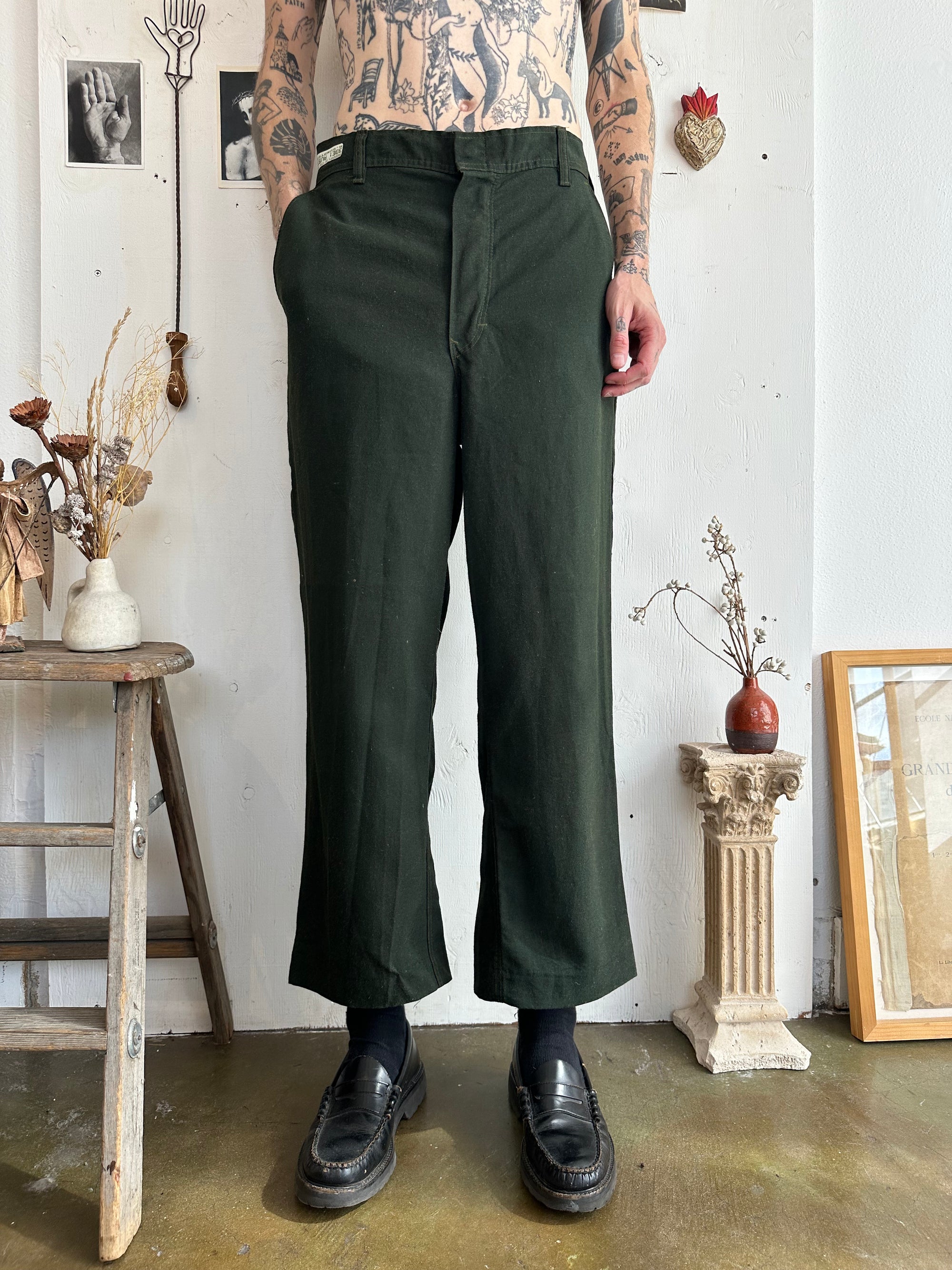 1960s Lightweight Evergreen Work Pants