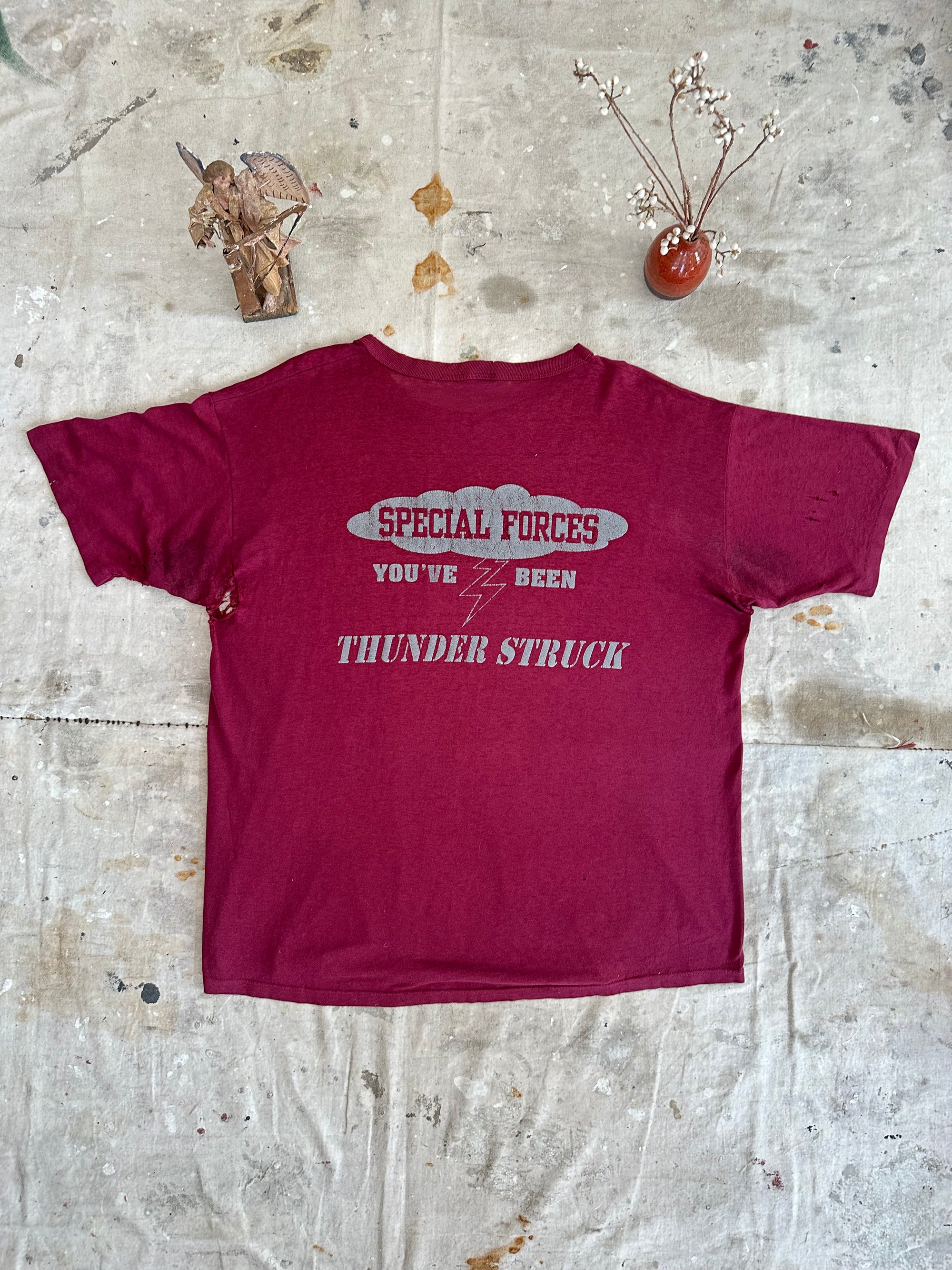 1980s Thrashed and Paper Thin Prep Football Tee