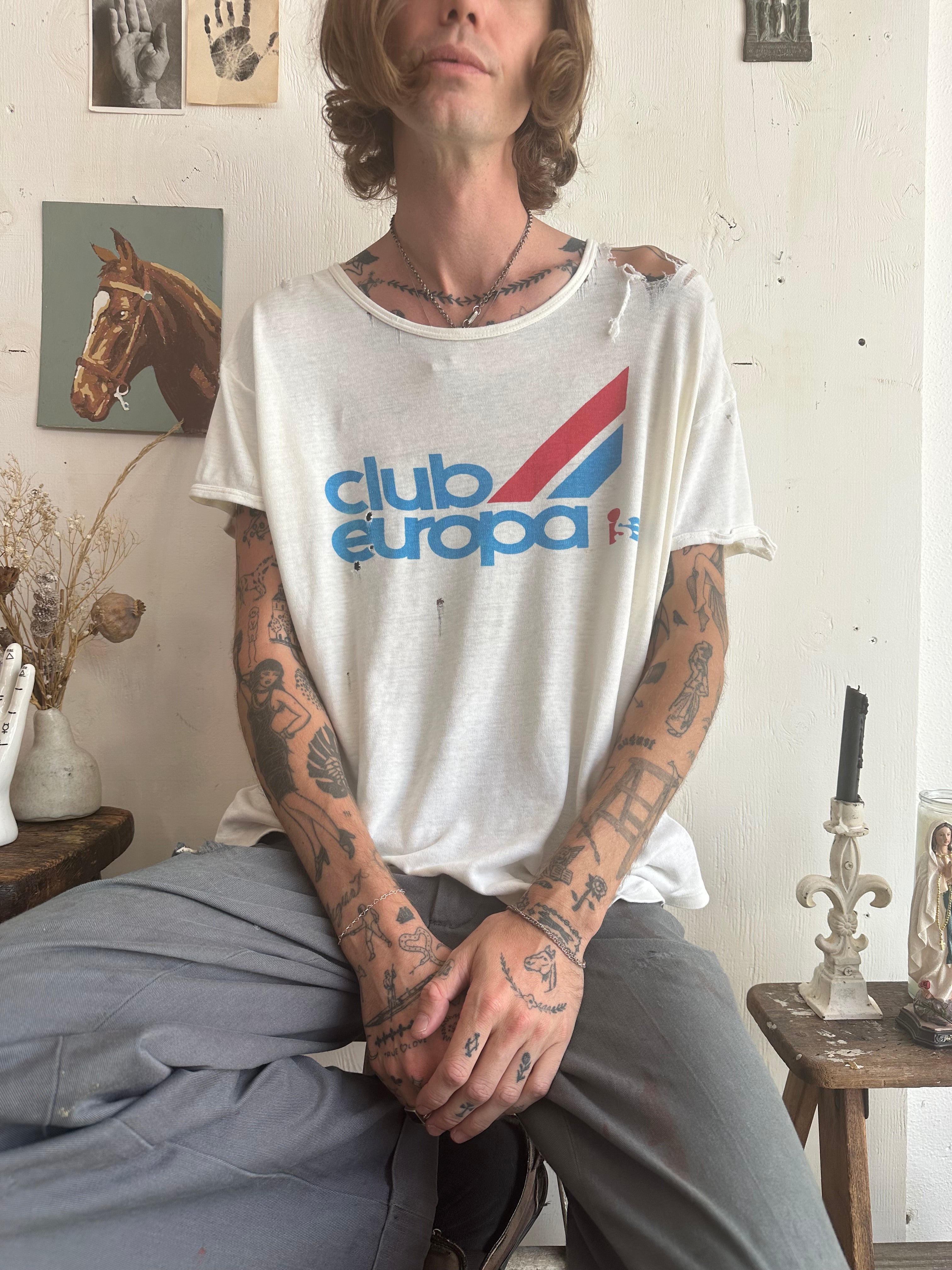 1980s Thrashed Club Europa Tee (Boxy XL)