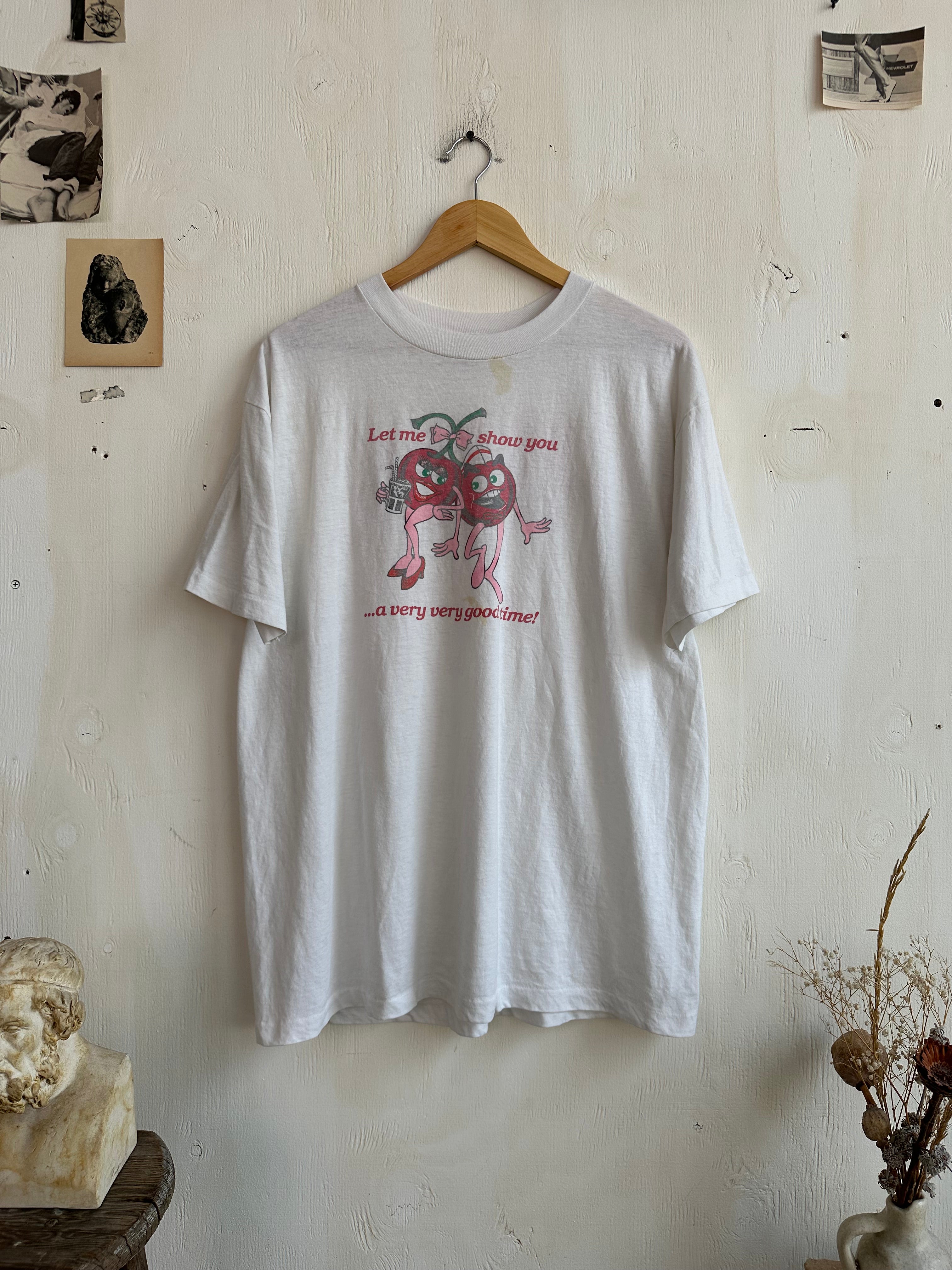 1990s Faded Leroux Cherries T-Shirt (XL)