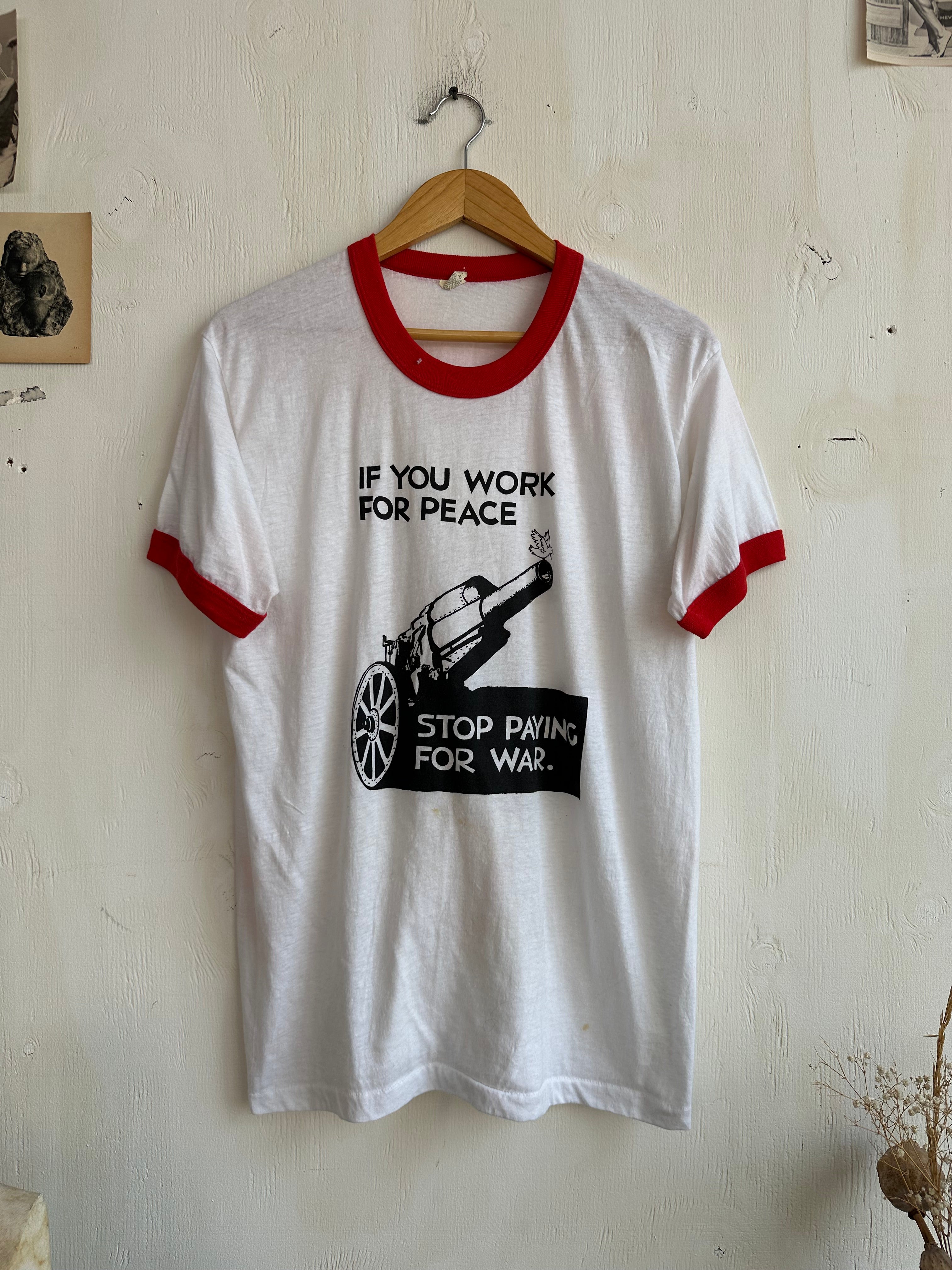 1970s Stop Paying For War Ringer (M/L)