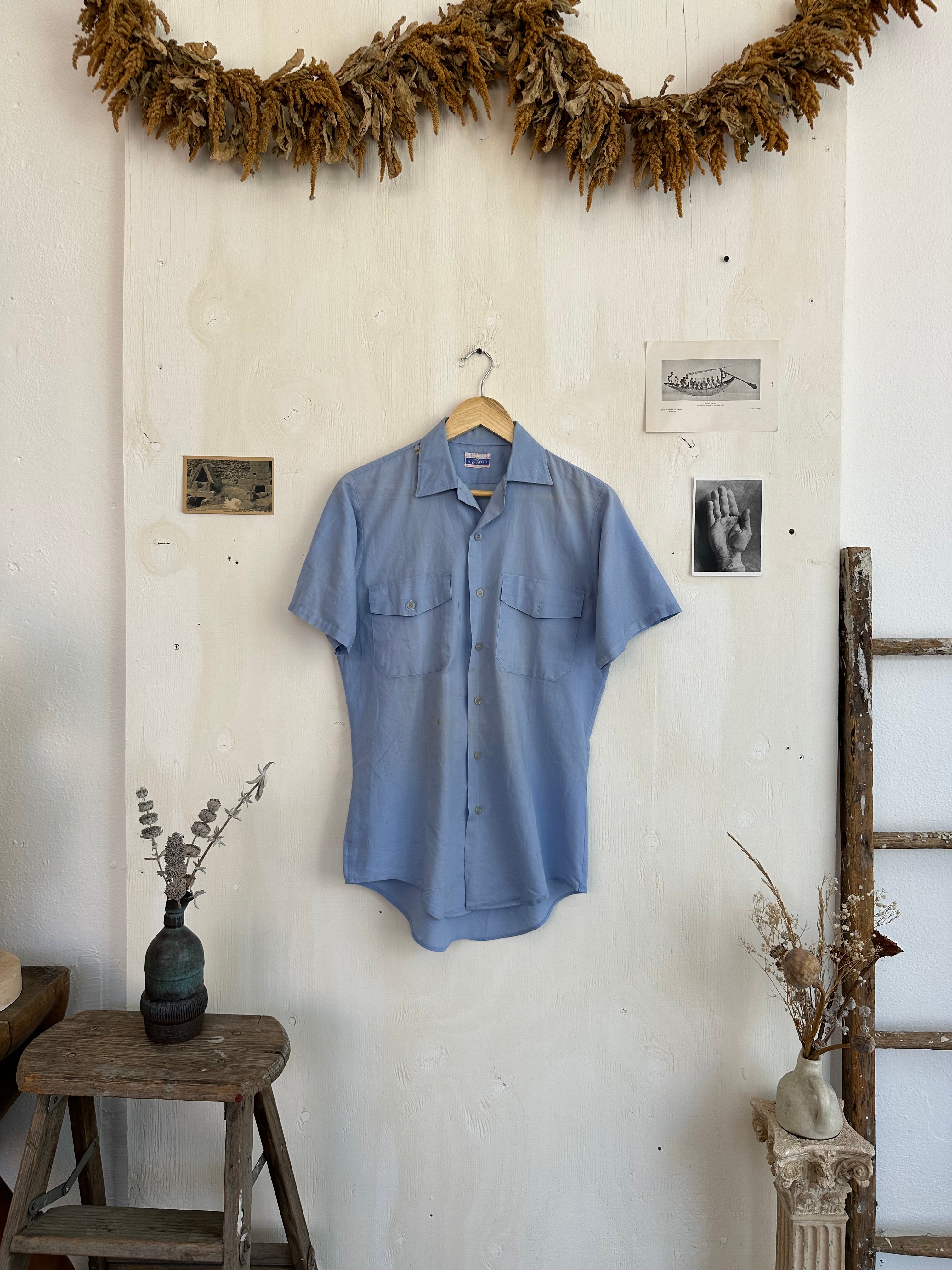 1980s Light Blue Mechanic Shirt (M/L)