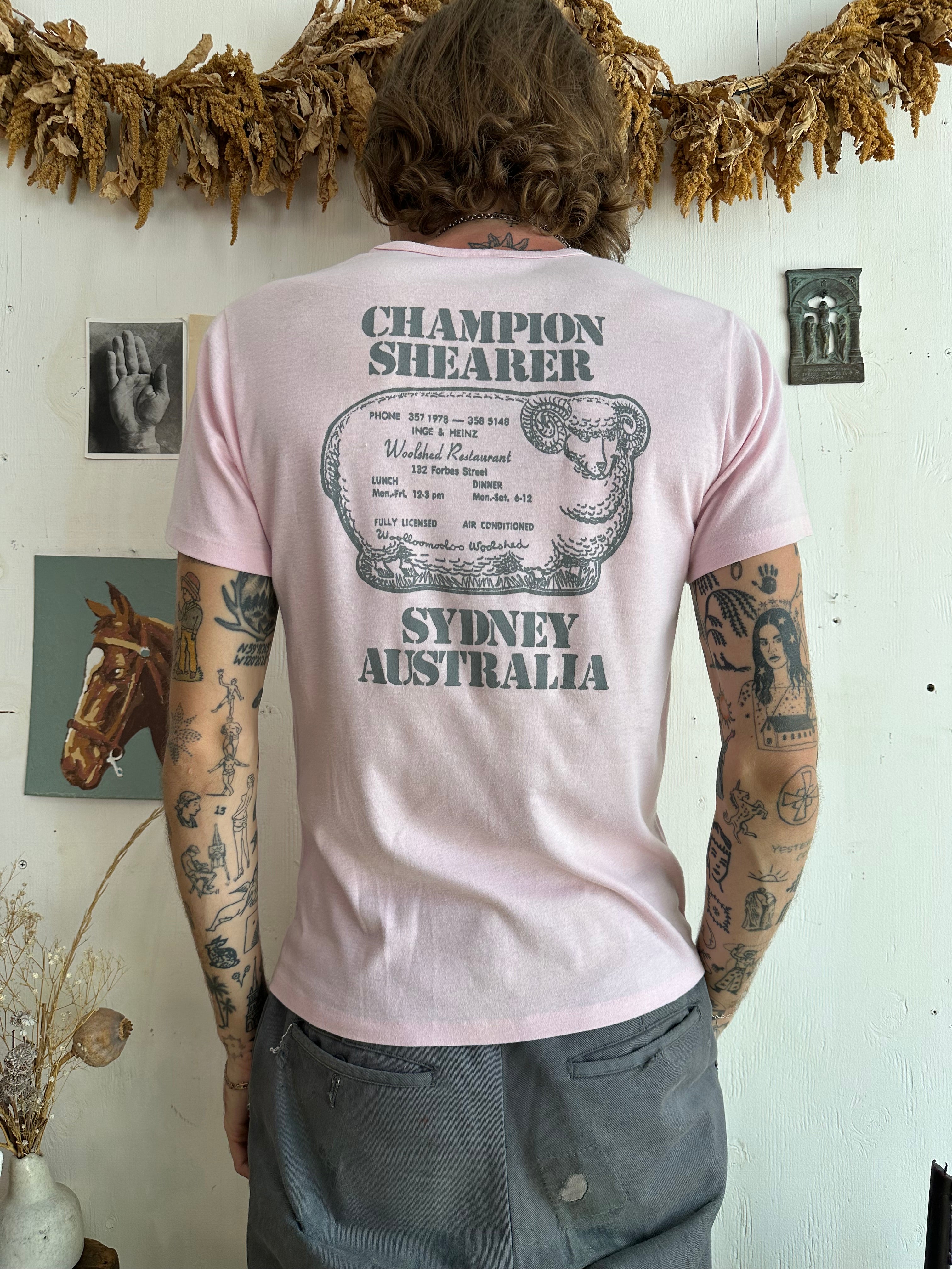 1970s Woolshed Champion Shearer Tee (M)