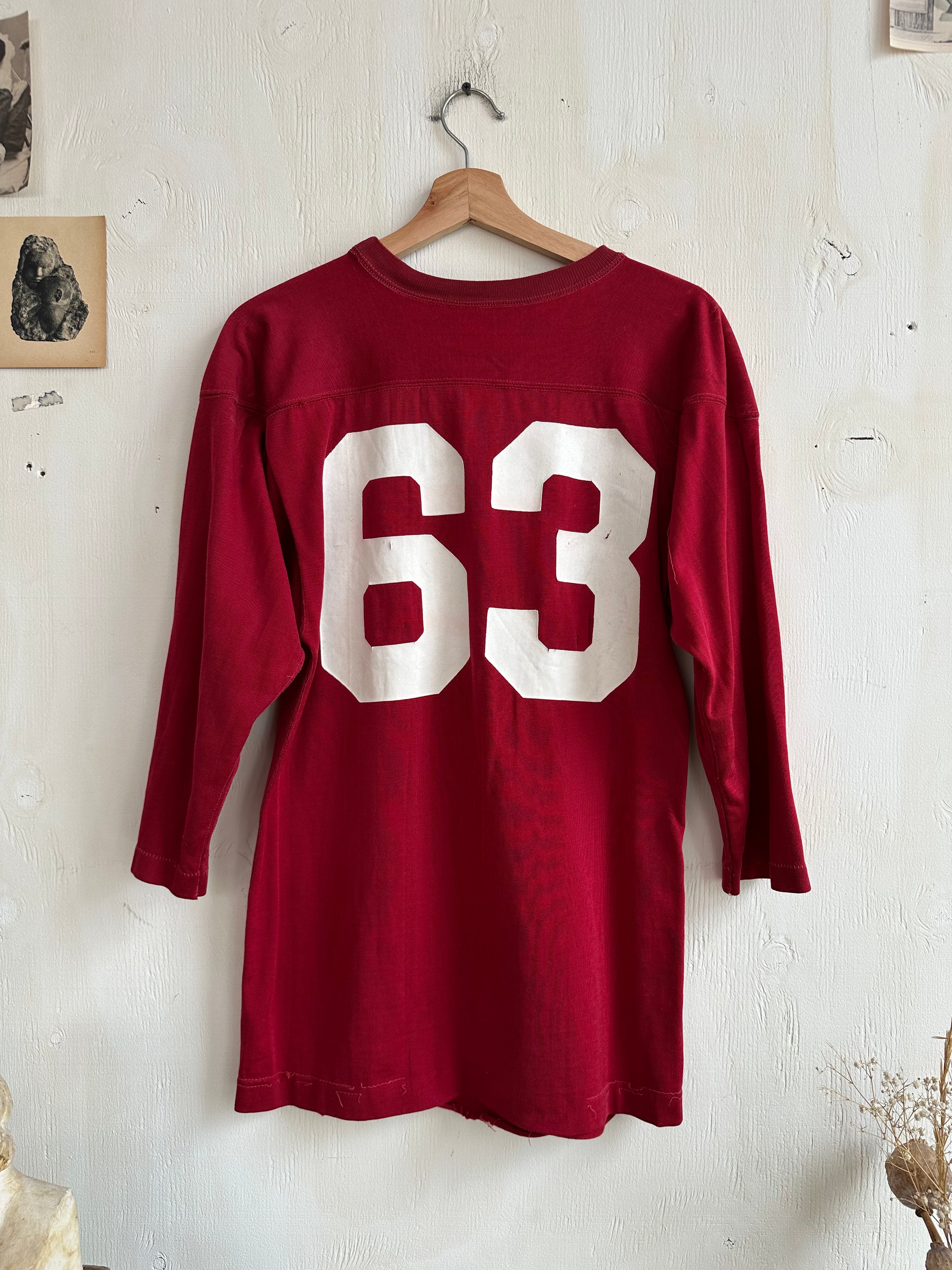 1960s Number 63 Athletic Long Sleeve (M)