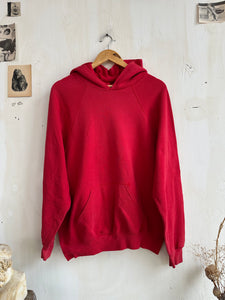 1990s Well Worn Red Hoodie (L/XL)